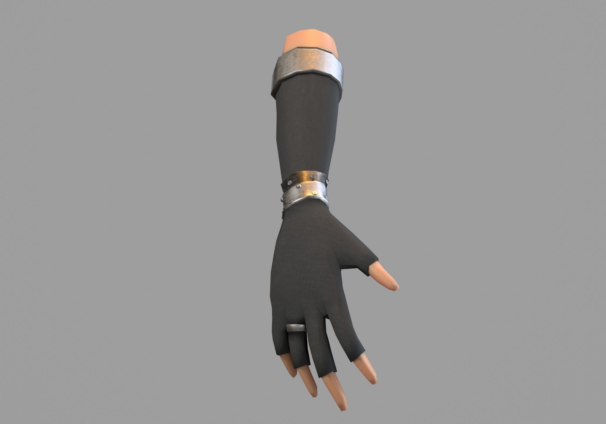arm with glove Low-poly 3D model_4