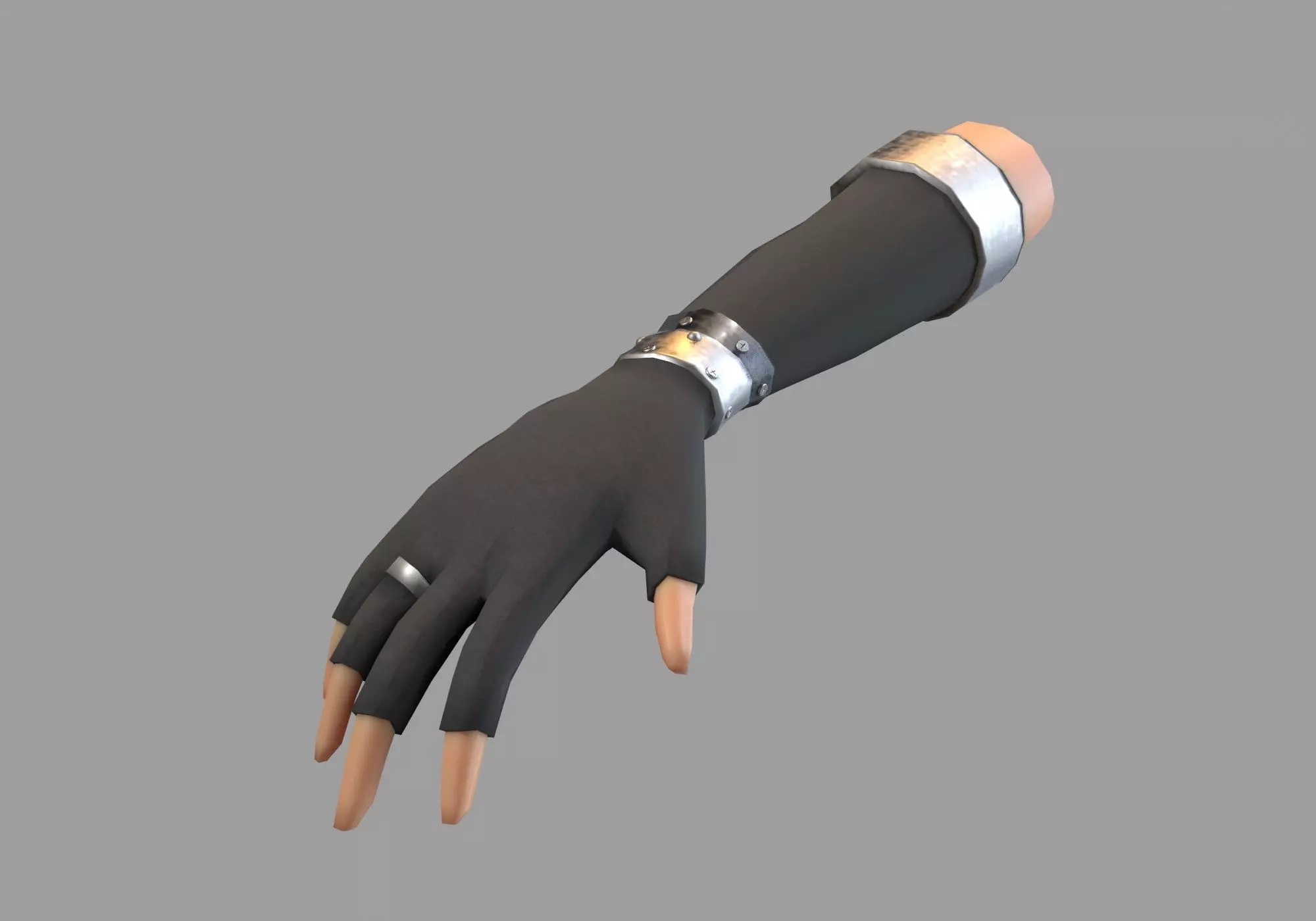 arm with glove Low-poly 3D model_0