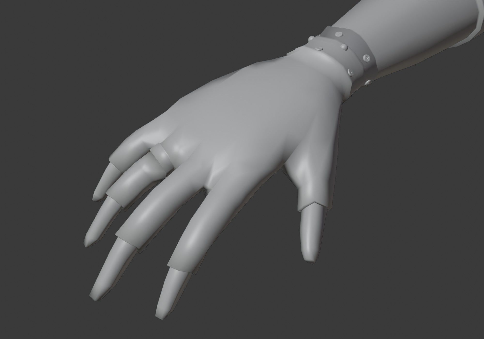 arm with glove Low-poly 3D model_8