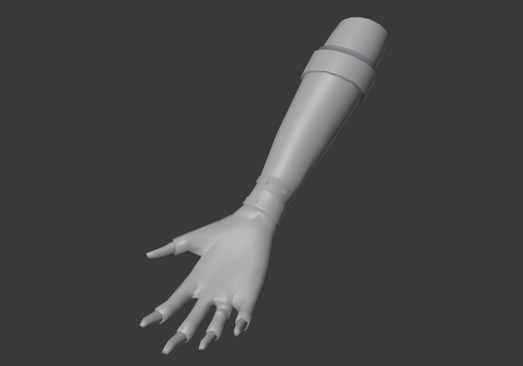 arm with glove Low-poly 3D model_7