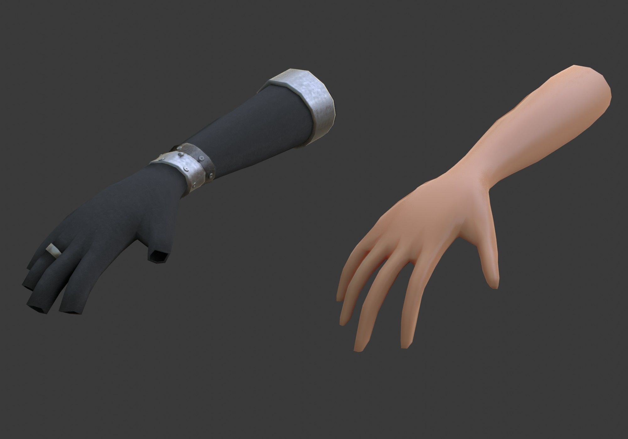arm with glove Low-poly 3D model_5