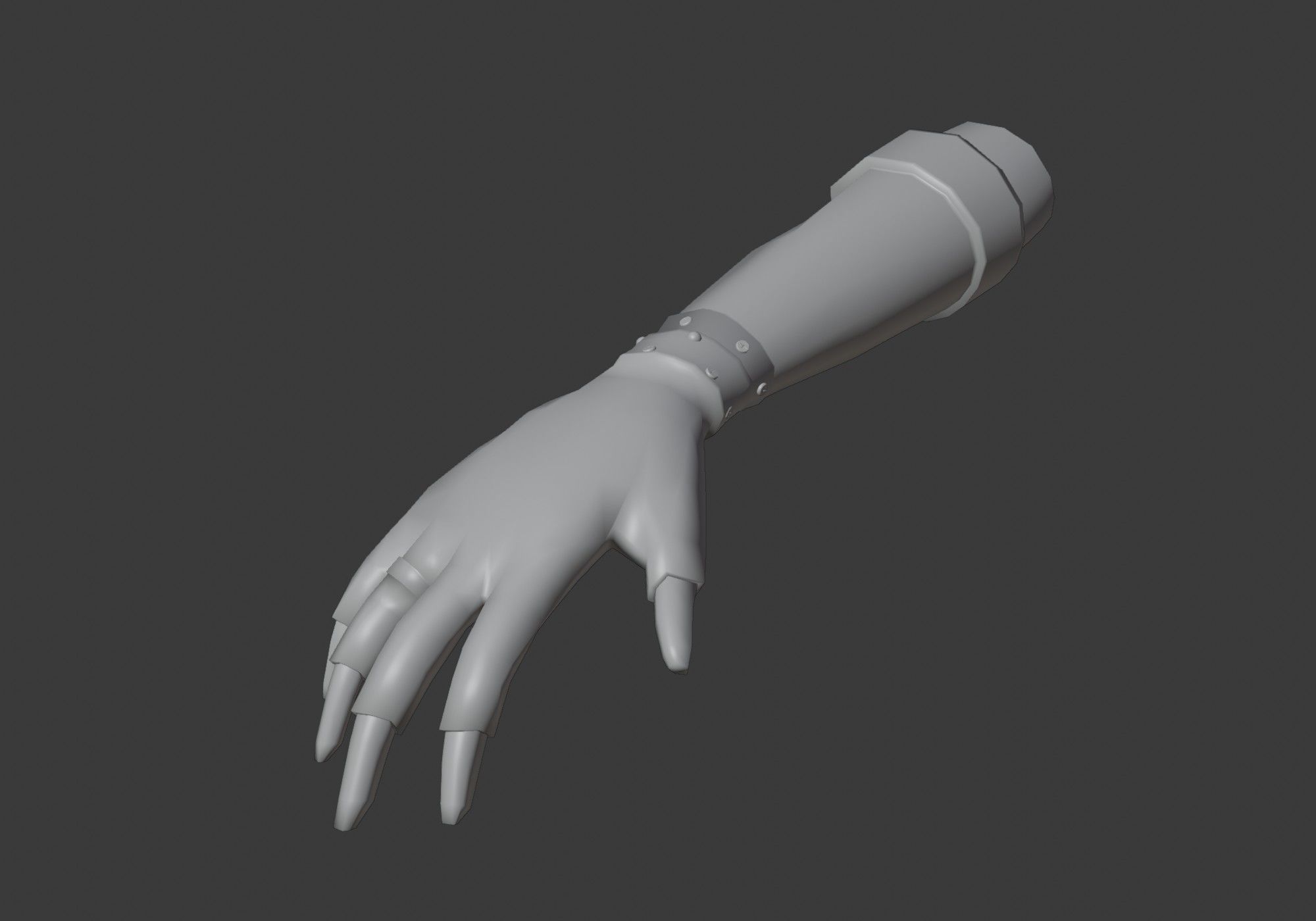 arm with glove Low-poly 3D model_6