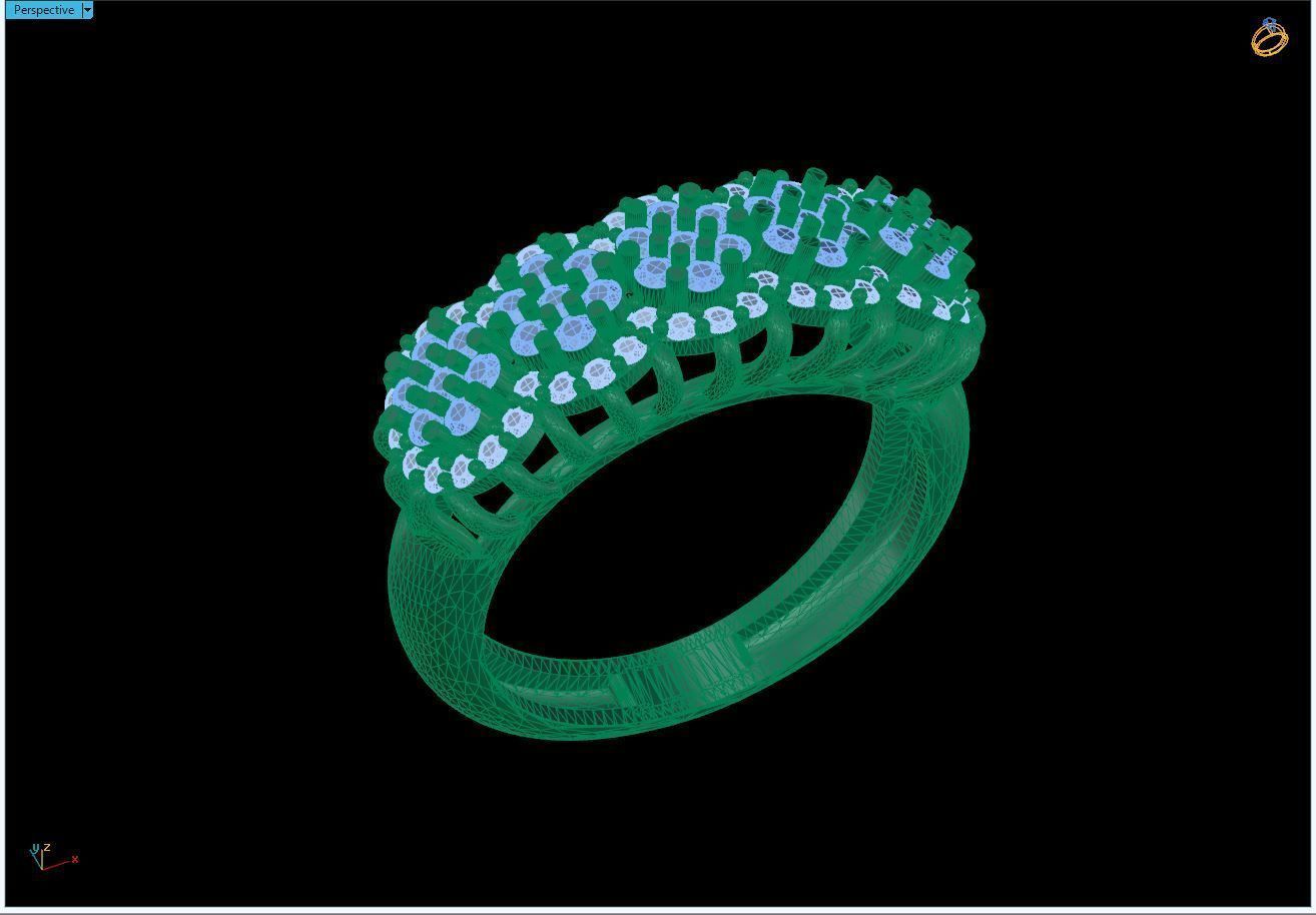 Diamond Ring 146 3D print model_5