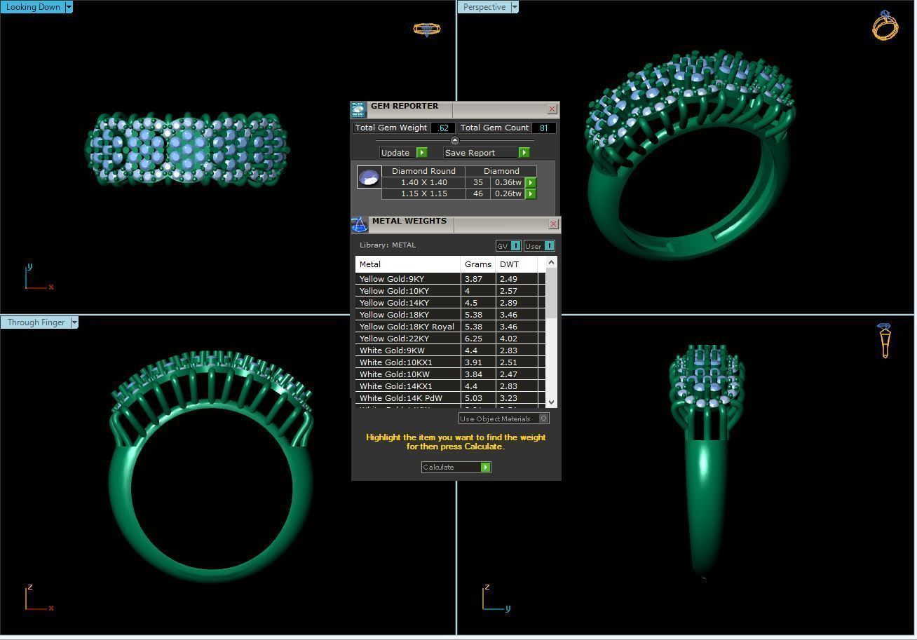 Diamond Ring 146 3D print model_1