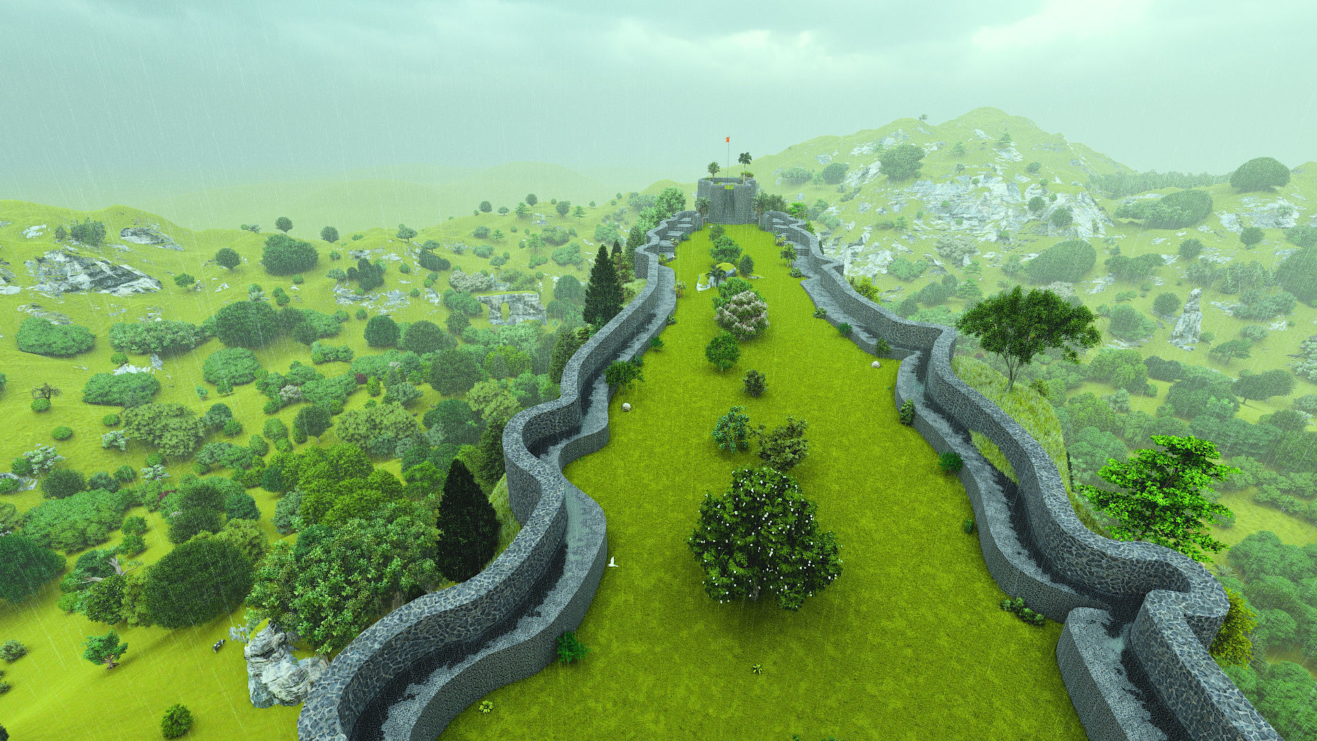 Shivaji Maharaj Forts Low-poly 3D model_6