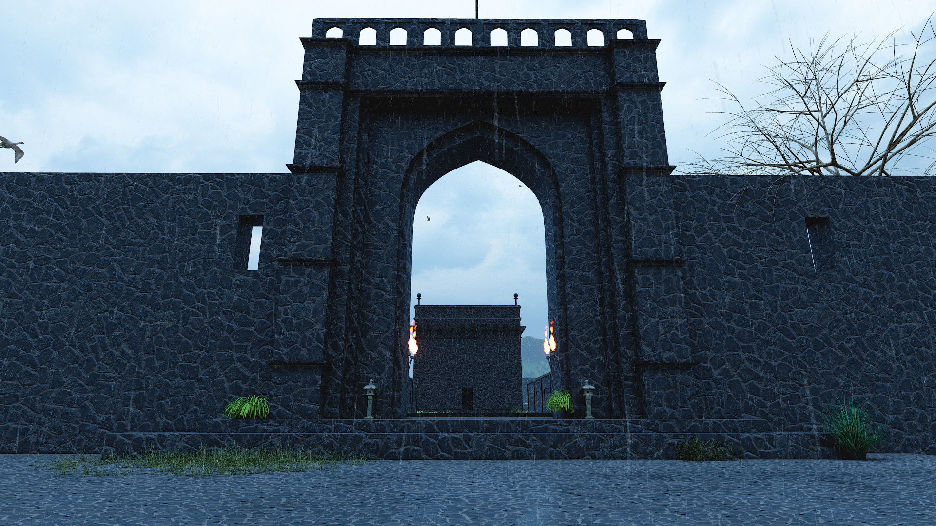 Shivaji Maharaj Forts Low-poly 3D model_7