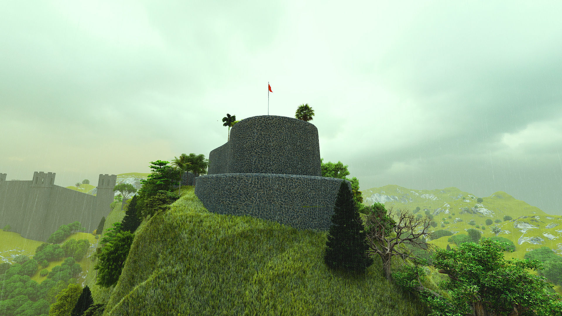 Shivaji Maharaj Forts Low-poly 3D model_9