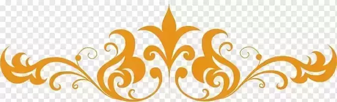 decor orange floral design