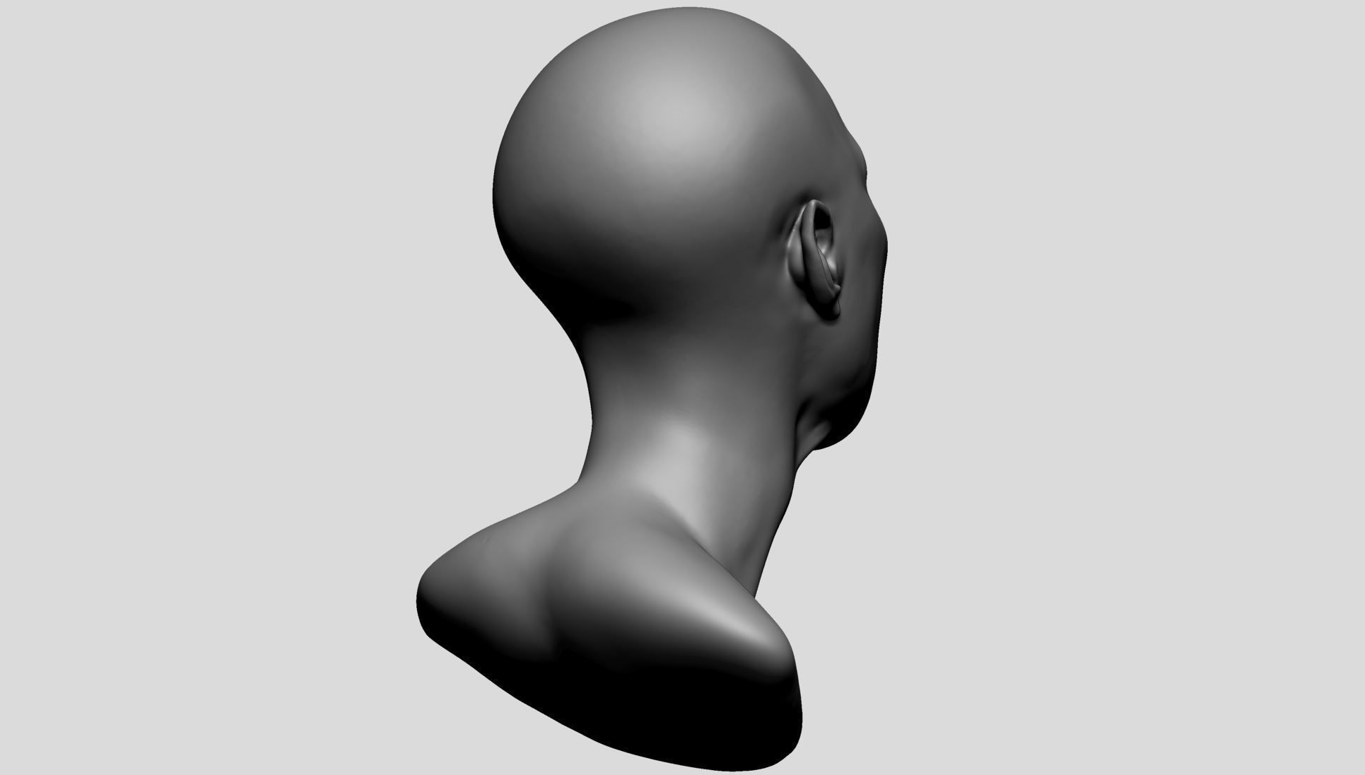 Fantasy Female Head D 3D model_2