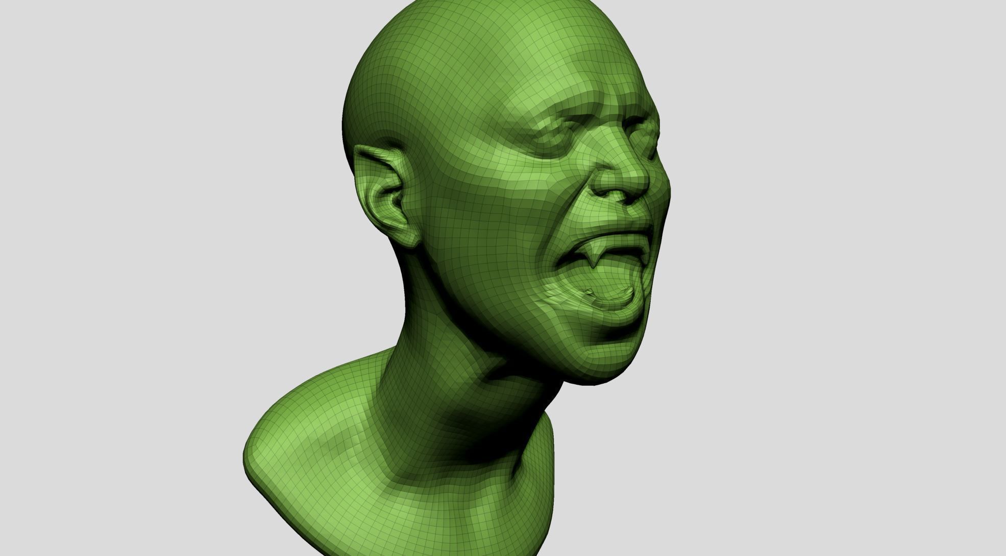 Fantasy Female Head D 3D model_9