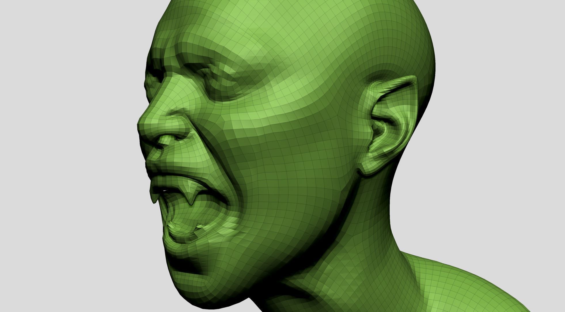 Fantasy Female Head D 3D model_10