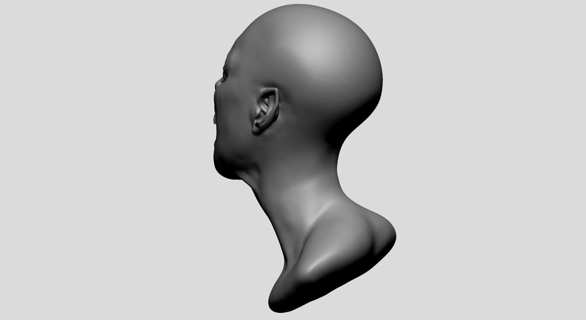 Fantasy Female Head D 3D model_4