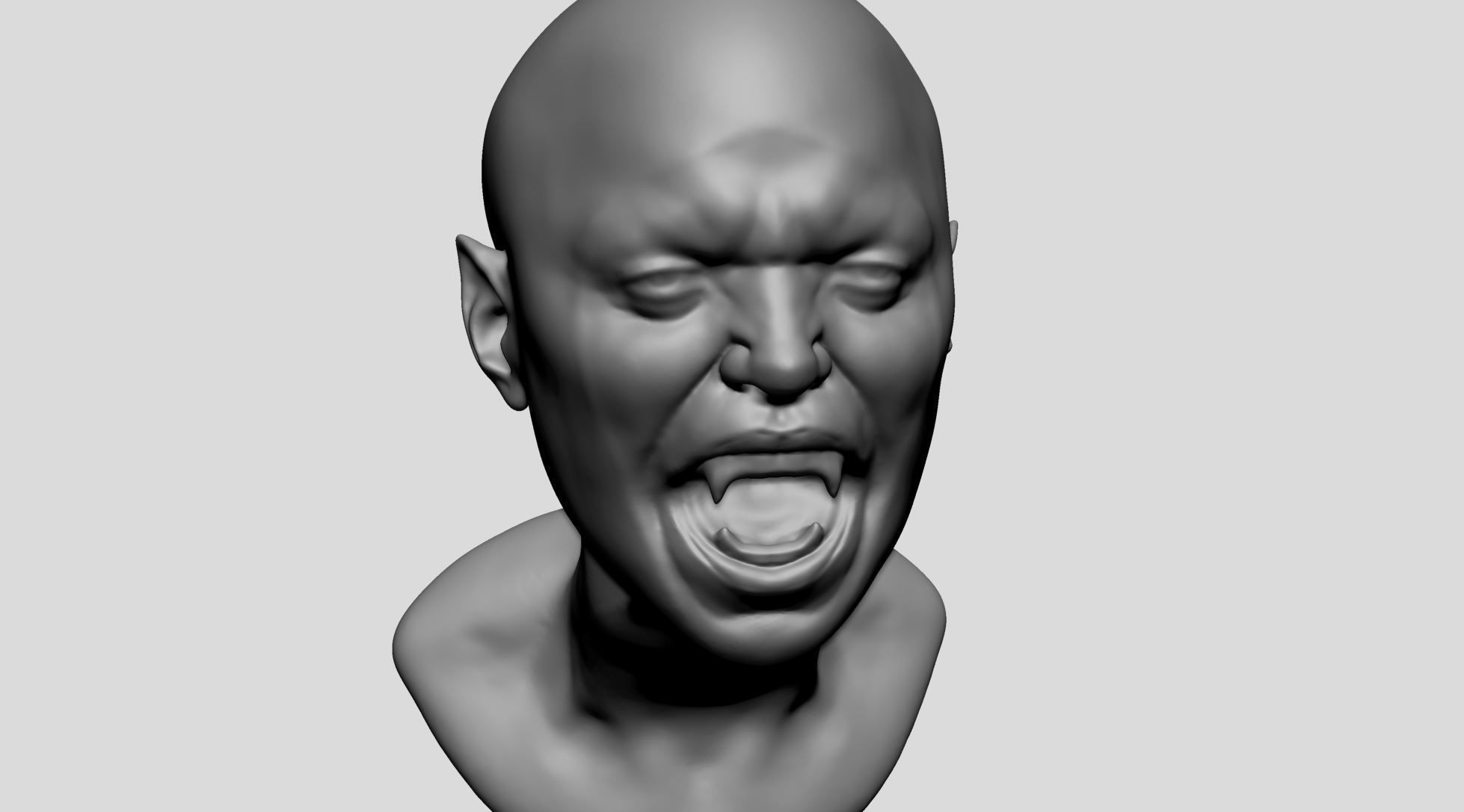 Fantasy Female Head D 3D model_7