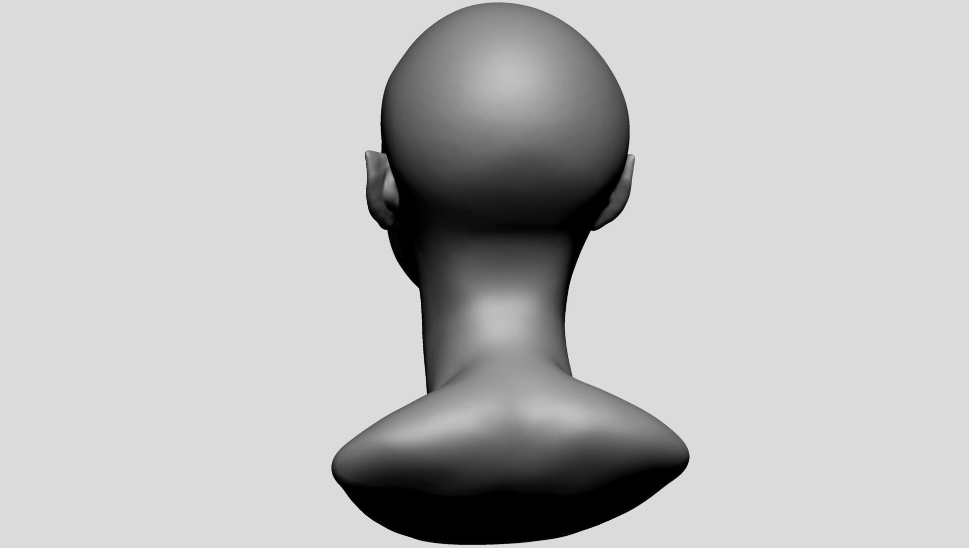 Fantasy Female Head D 3D model_3