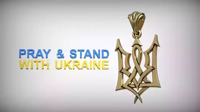 State Emblem Trident Ukrainian Symbol Amulet