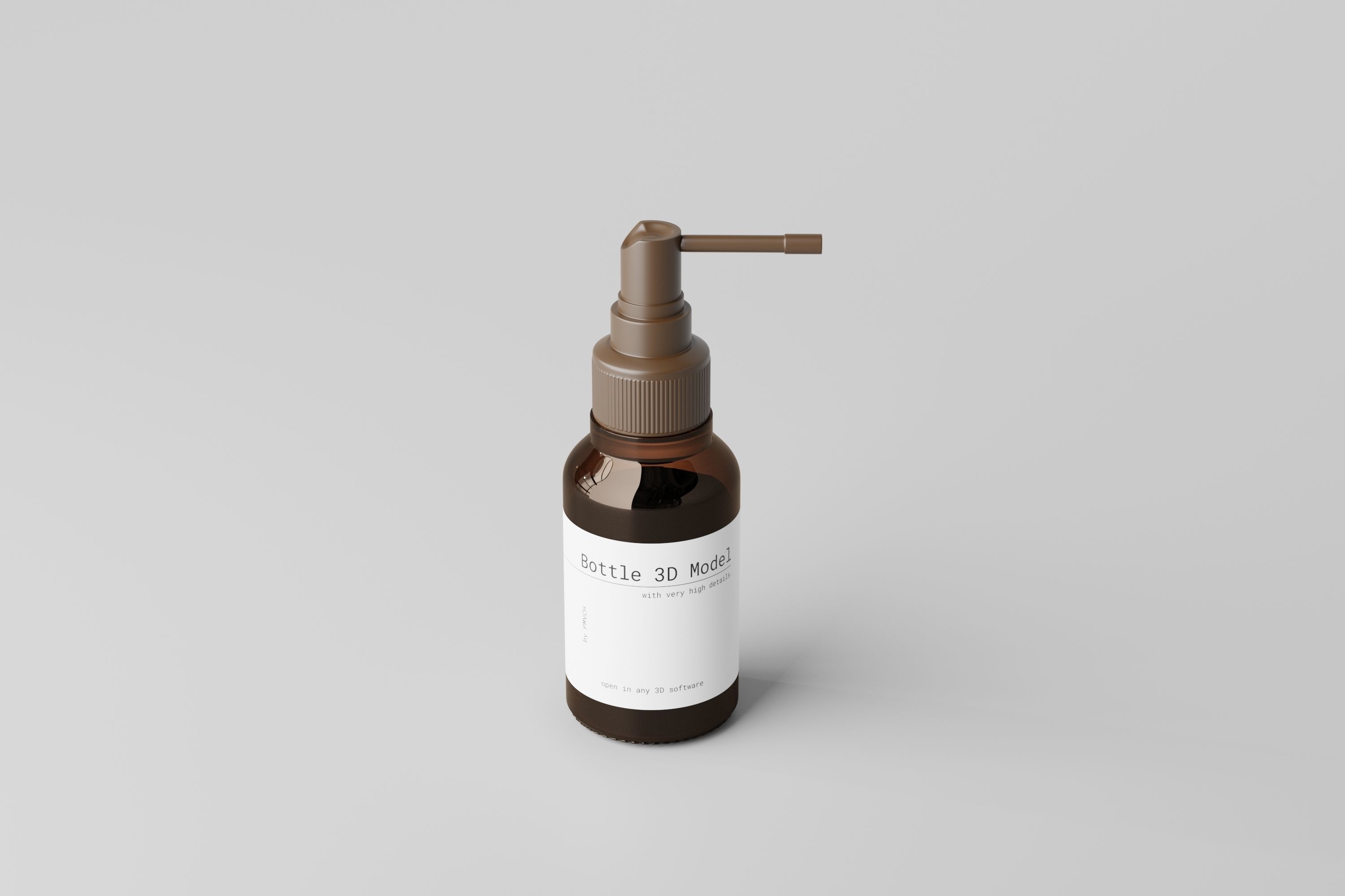Throat Spray Bottle 3D model_3