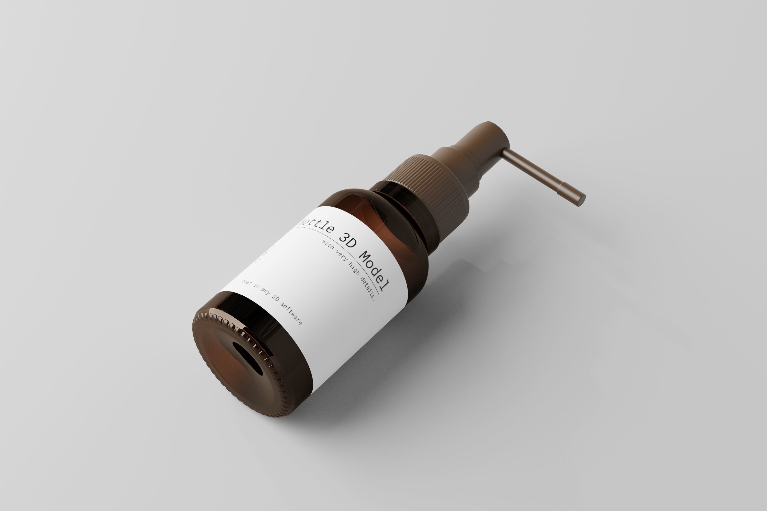 Throat Spray Bottle 3D model_5