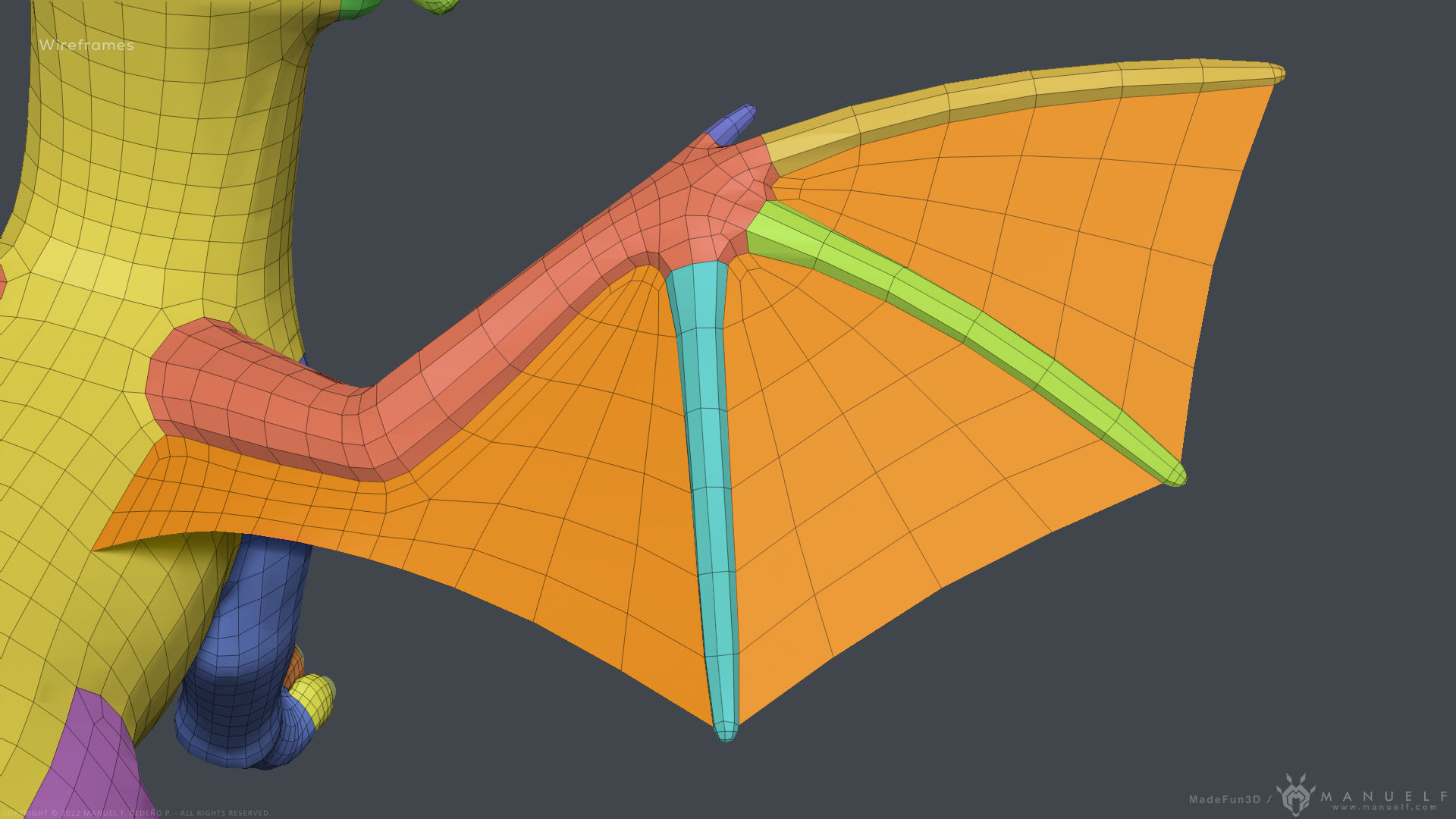 Stylized Cute Dragon 3D model_28