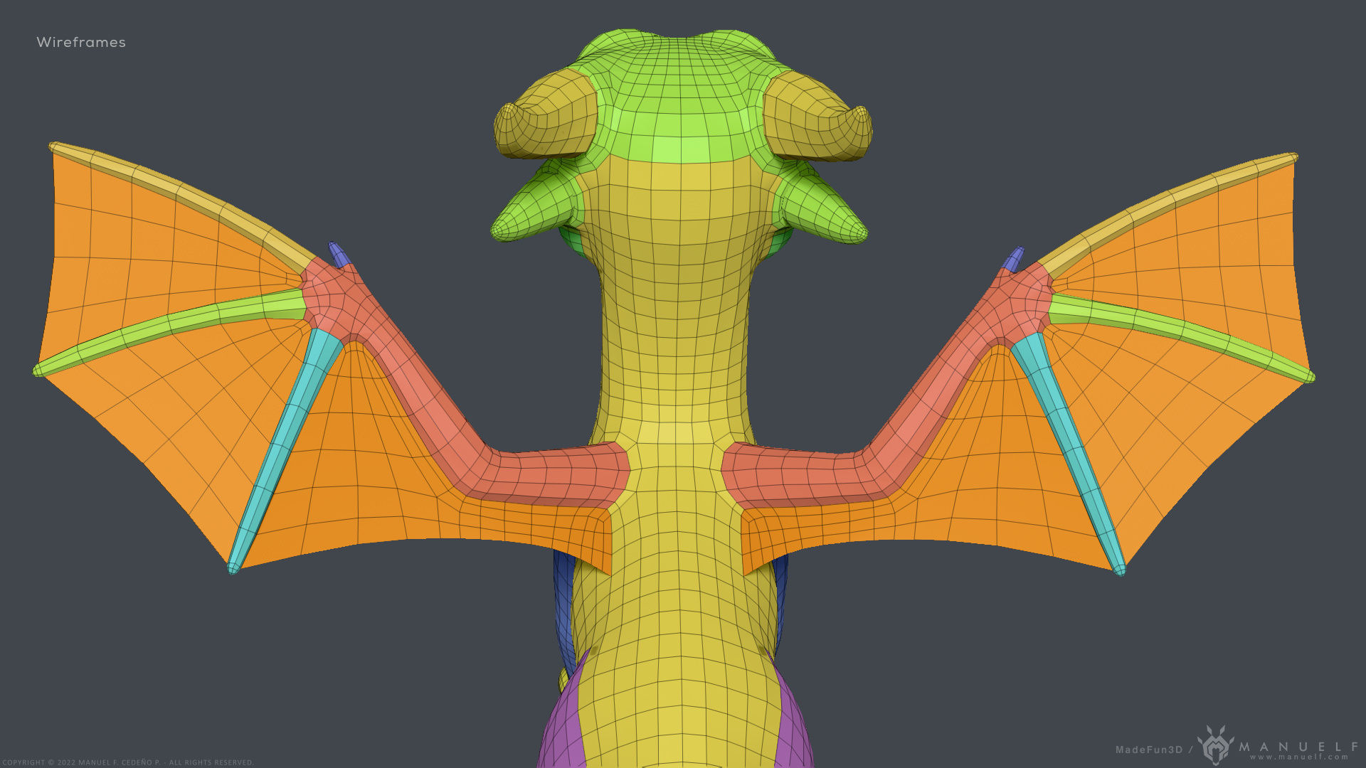 Stylized Cute Dragon 3D model_29