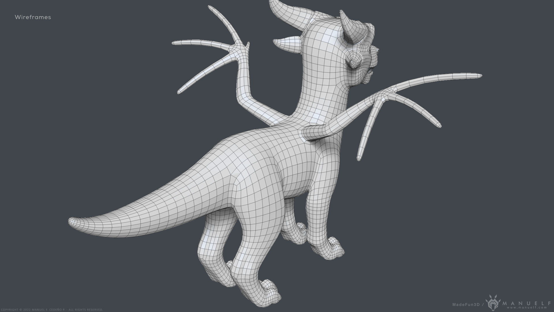 Stylized Cute Dragon 3D model_25