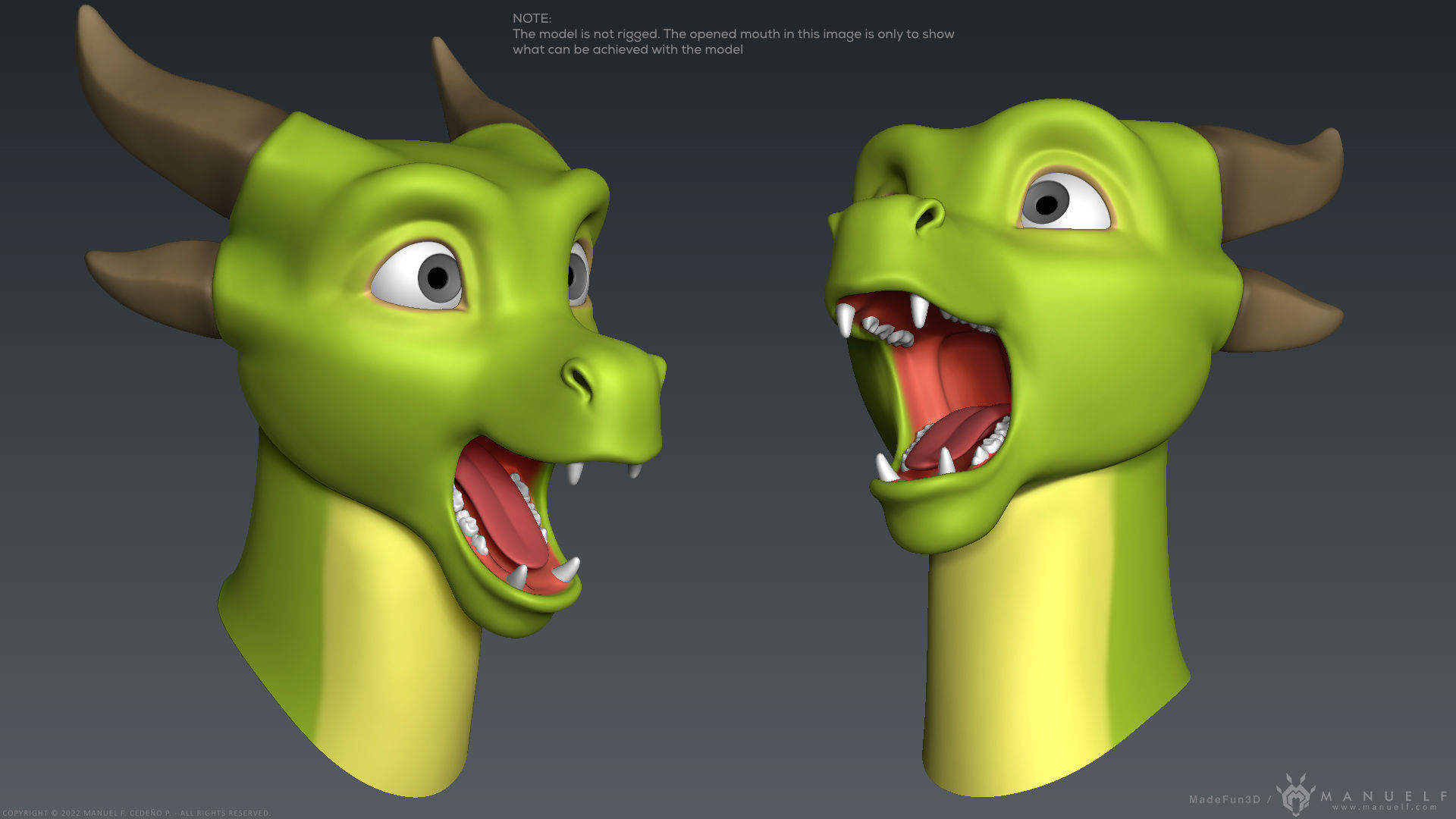 Stylized Cute Dragon 3D model_21