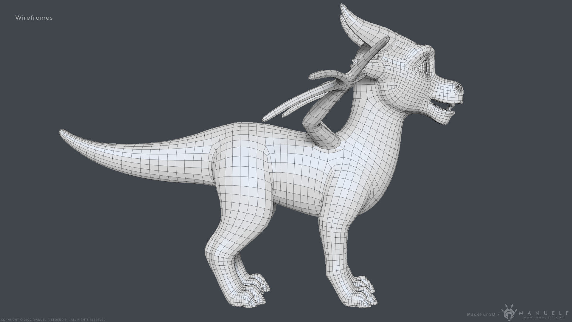 Stylized Cute Dragon 3D model_26