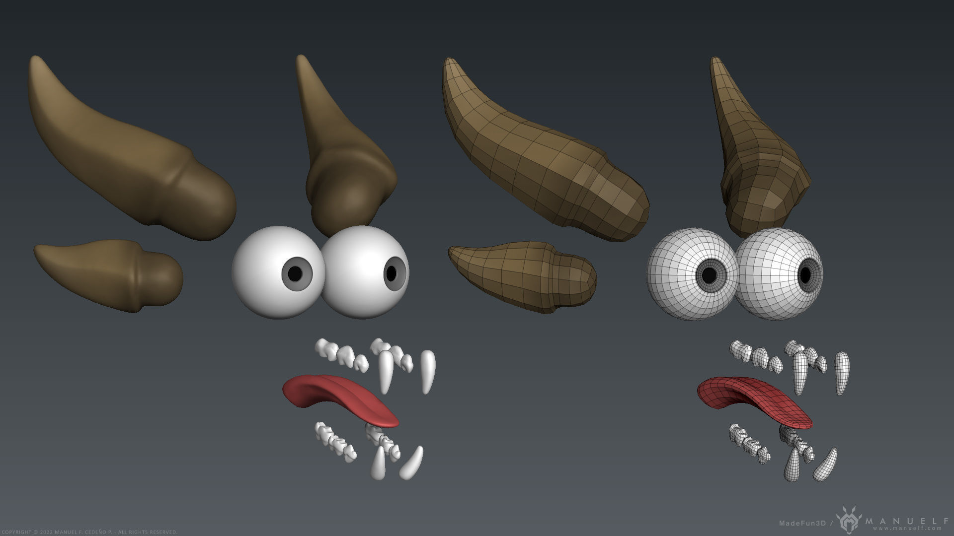 Stylized Cute Dragon 3D model_19