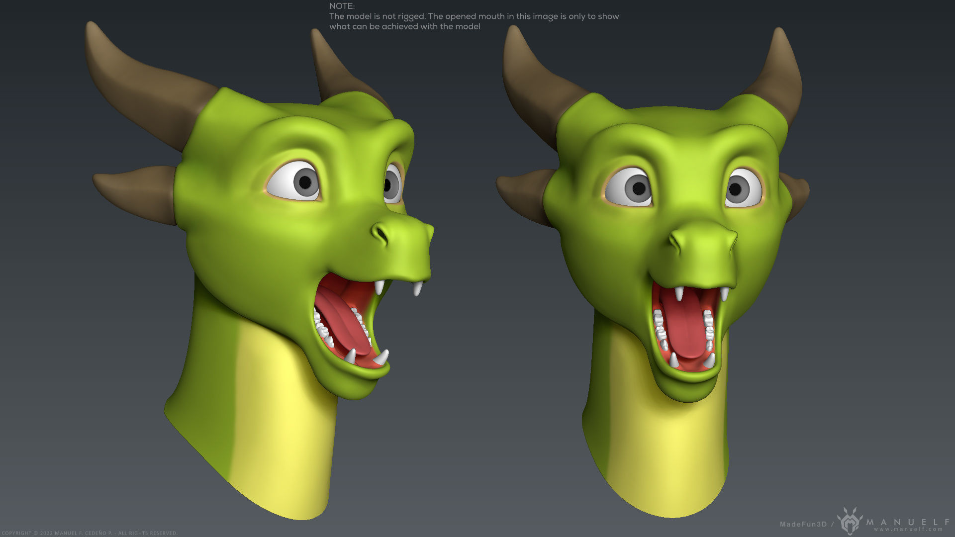 Stylized Cute Dragon 3D model_20