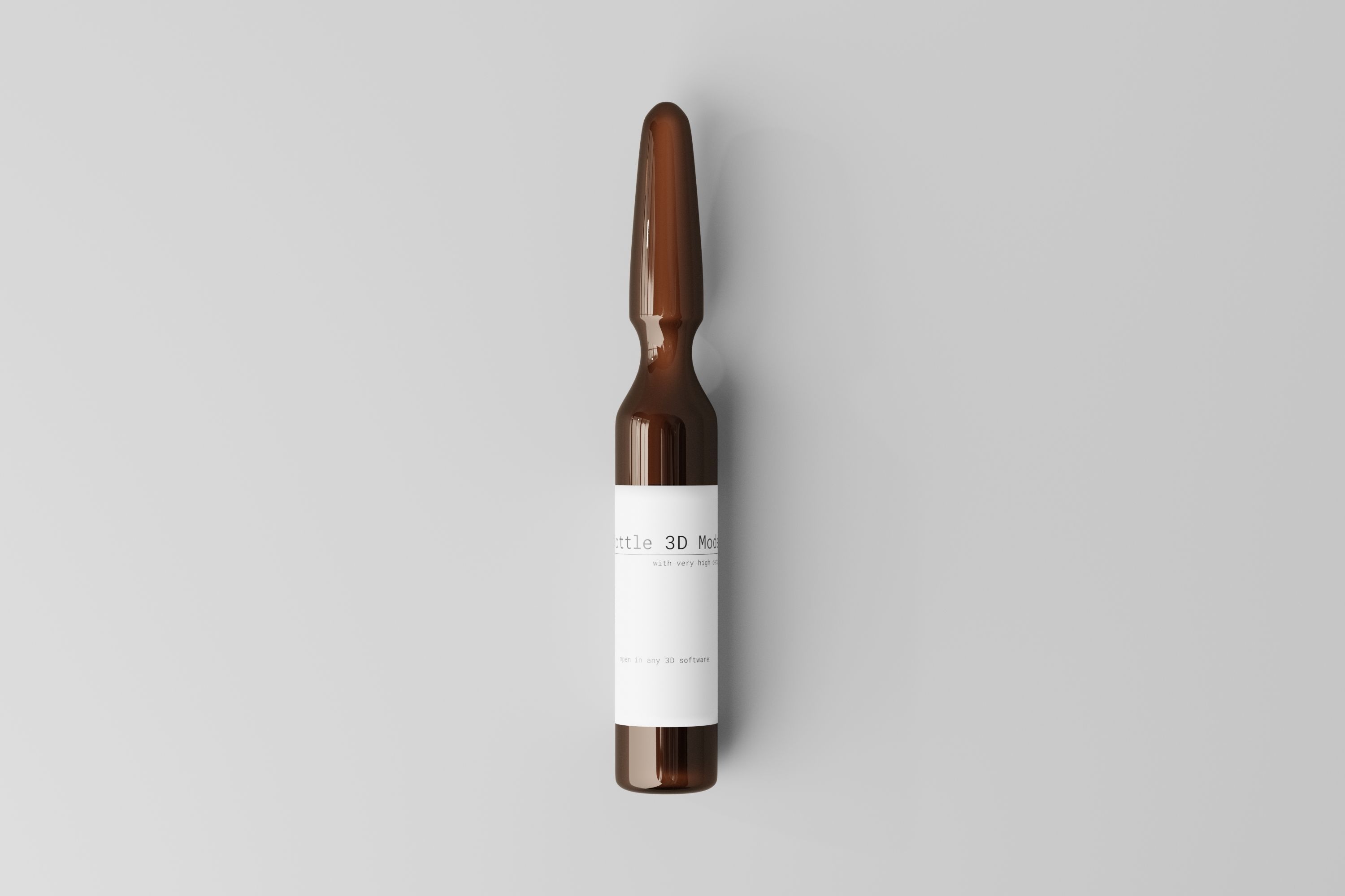 Ampoule bottle mockup 3D model_4
