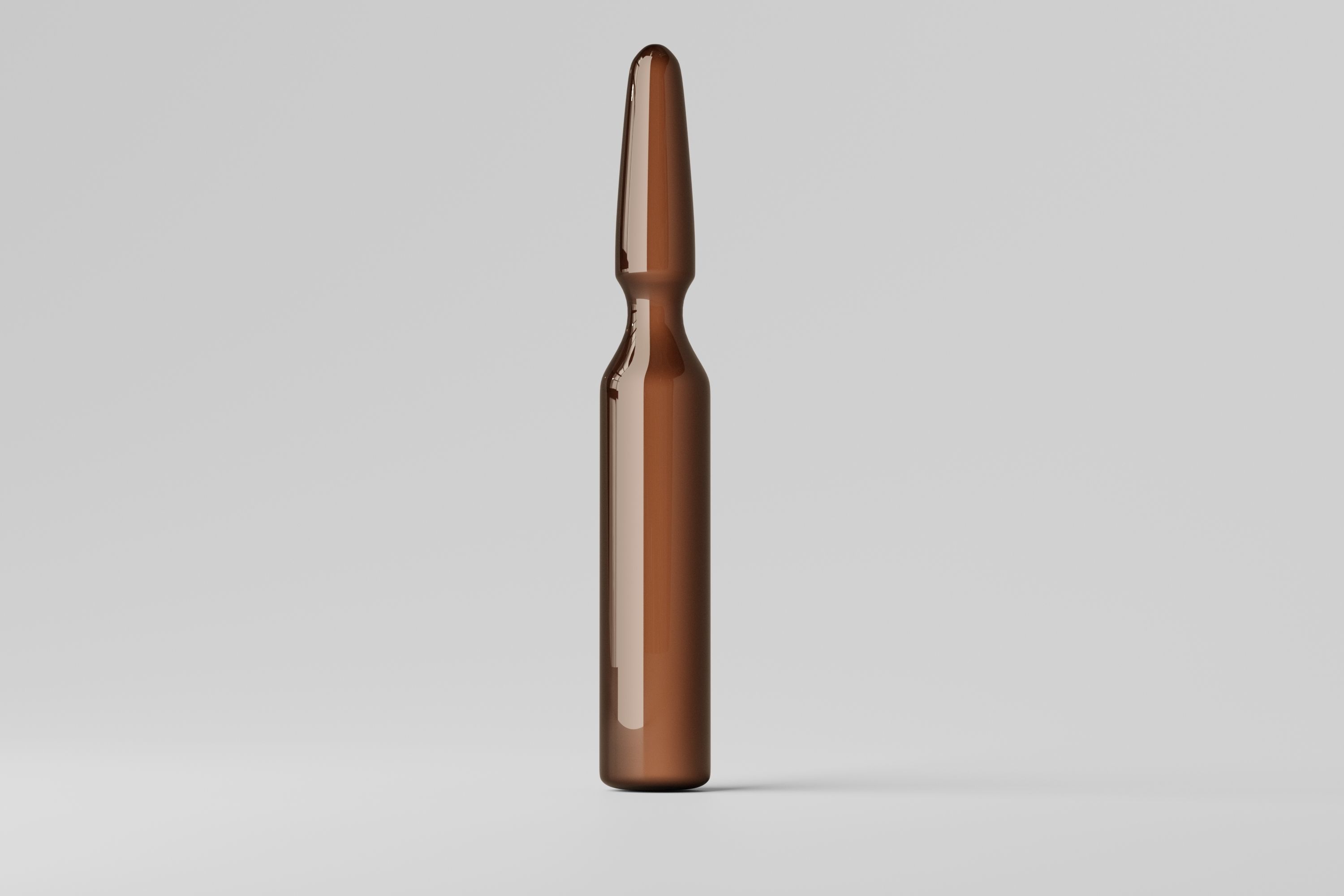 Ampoule bottle mockup 3D model_1
