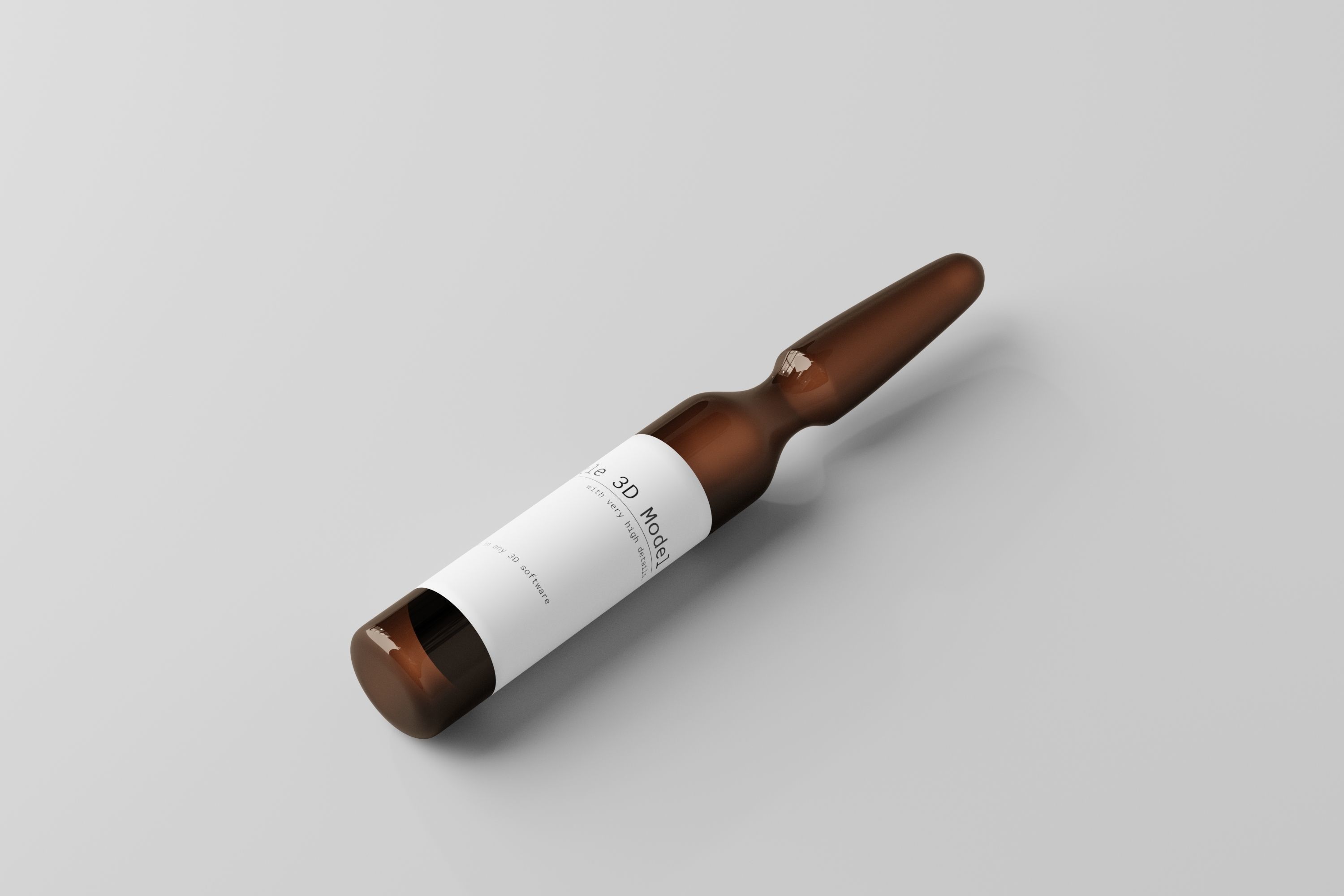 Ampoule bottle mockup 3D model_5