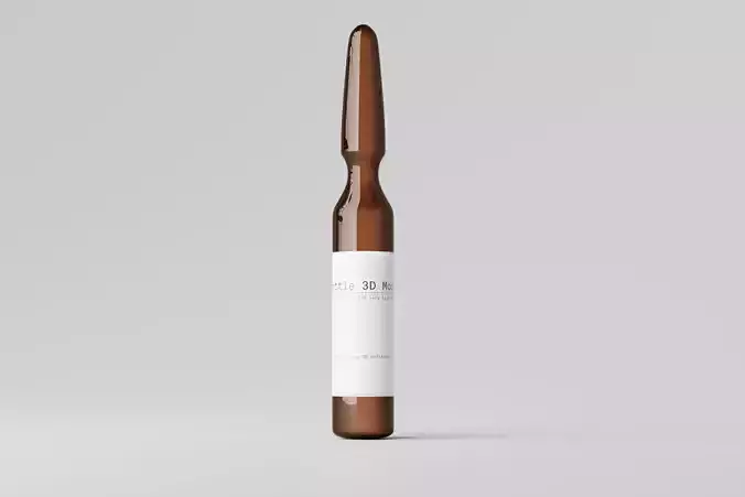 Ampoule bottle mockup 3D model
