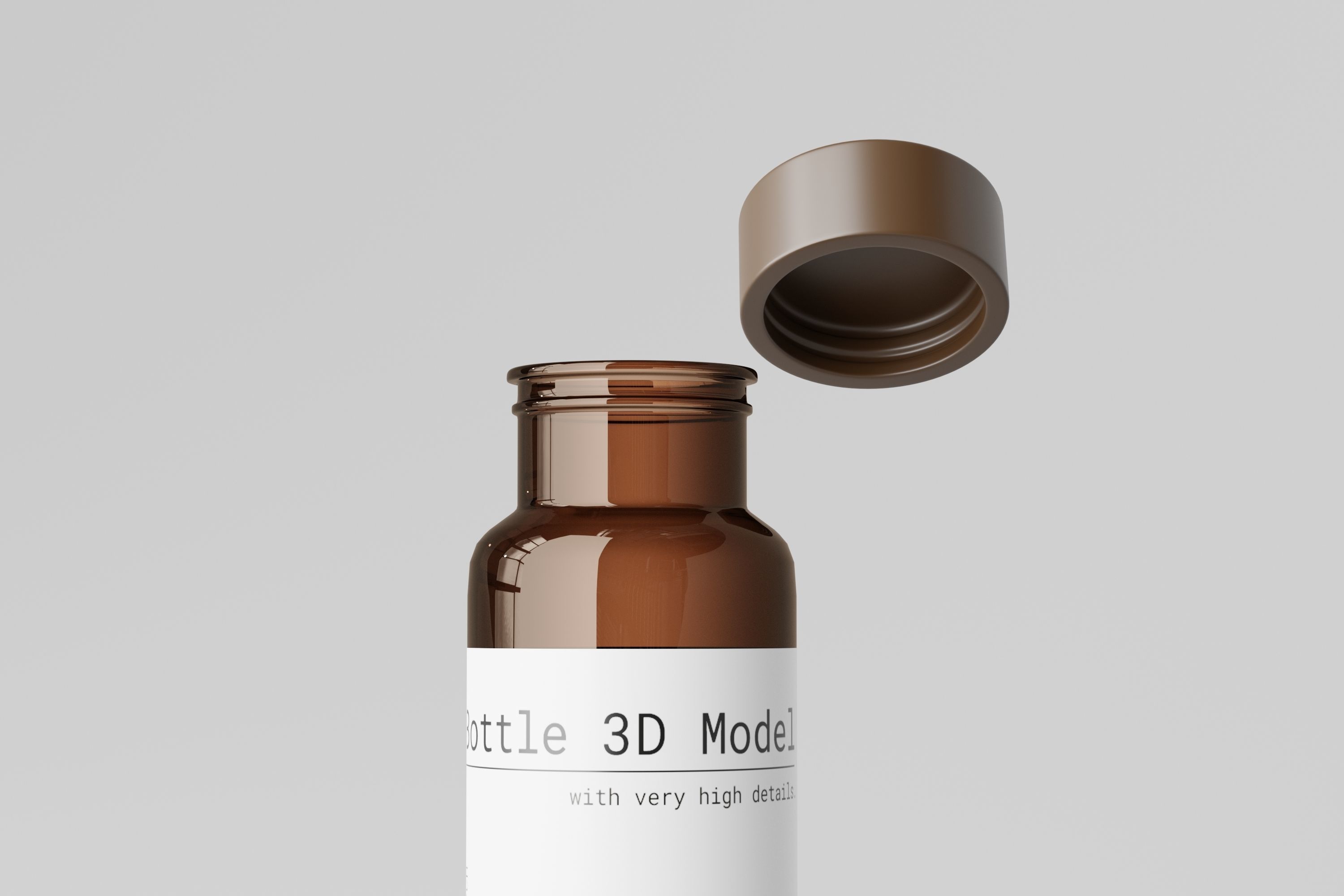 Medicine Vial  3D model_2