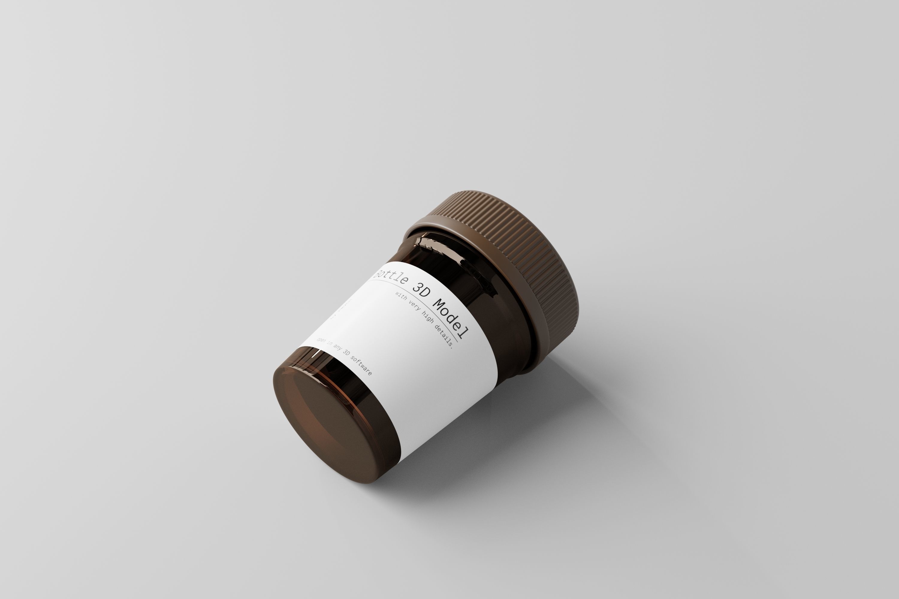 Medicine Pills Bottle 3D model_5