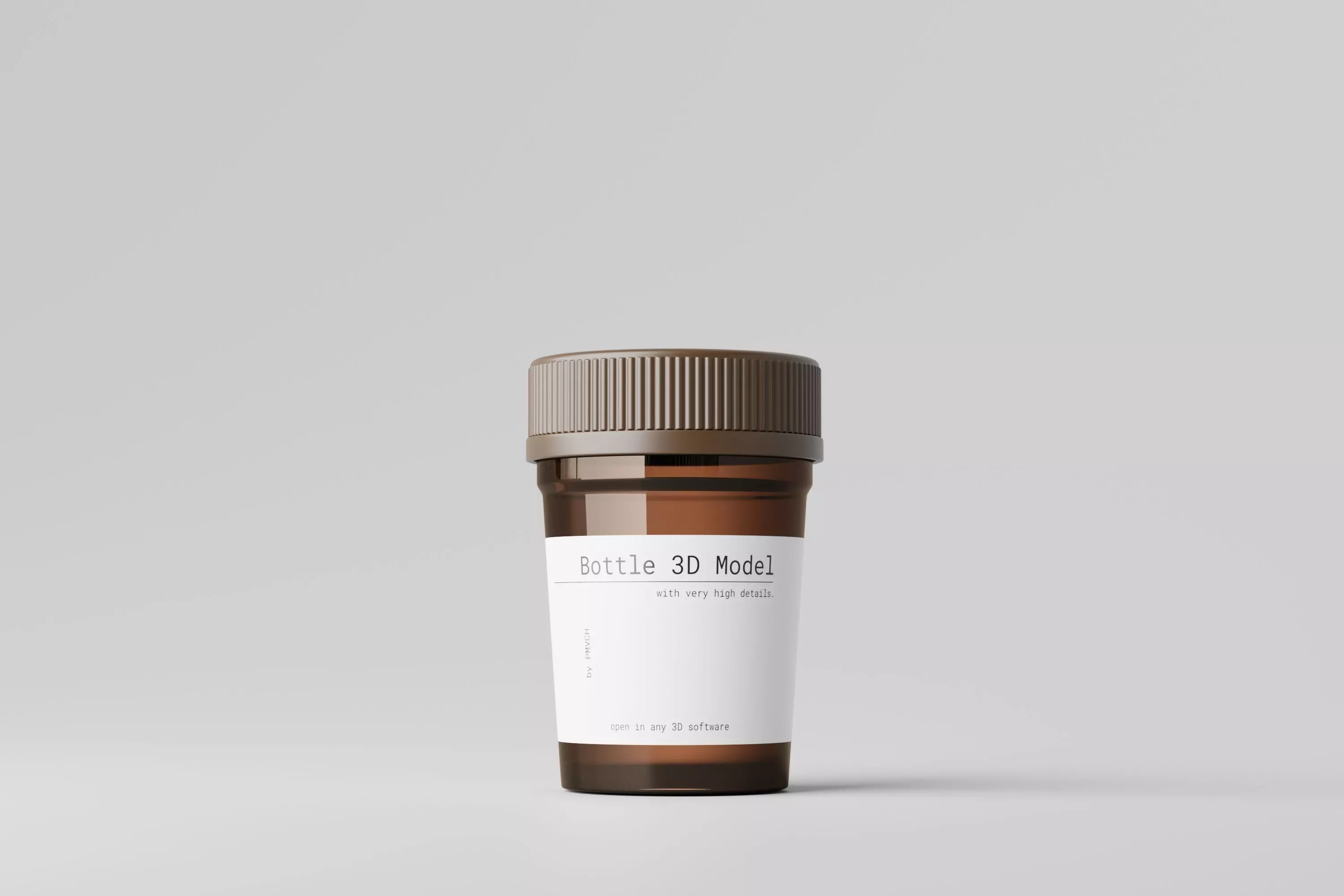 Medicine Pills Bottle 3D model_0