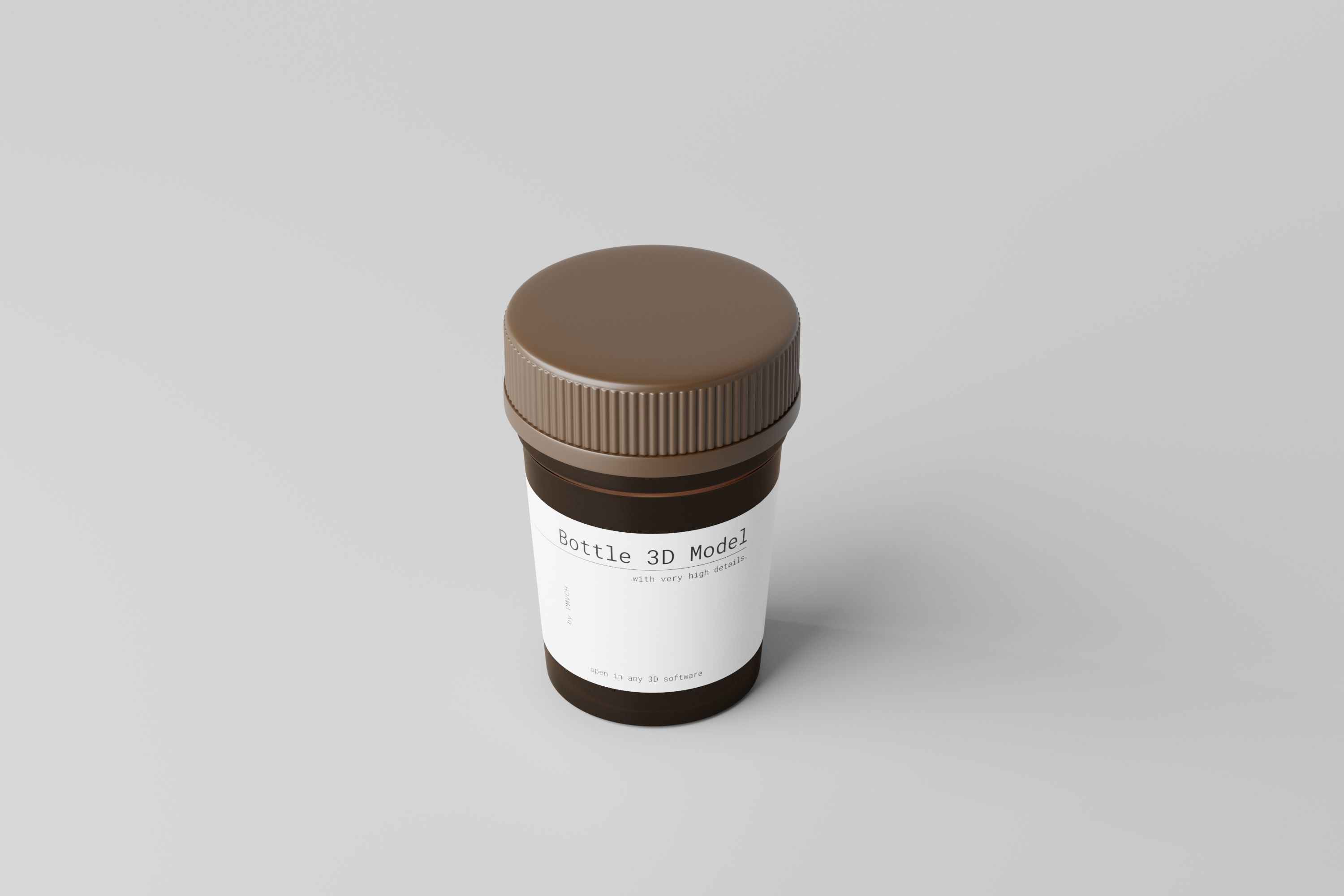 Medicine Pills Bottle 3D model_3