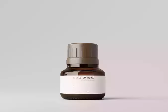 Bottle essential oil mockup 3D model