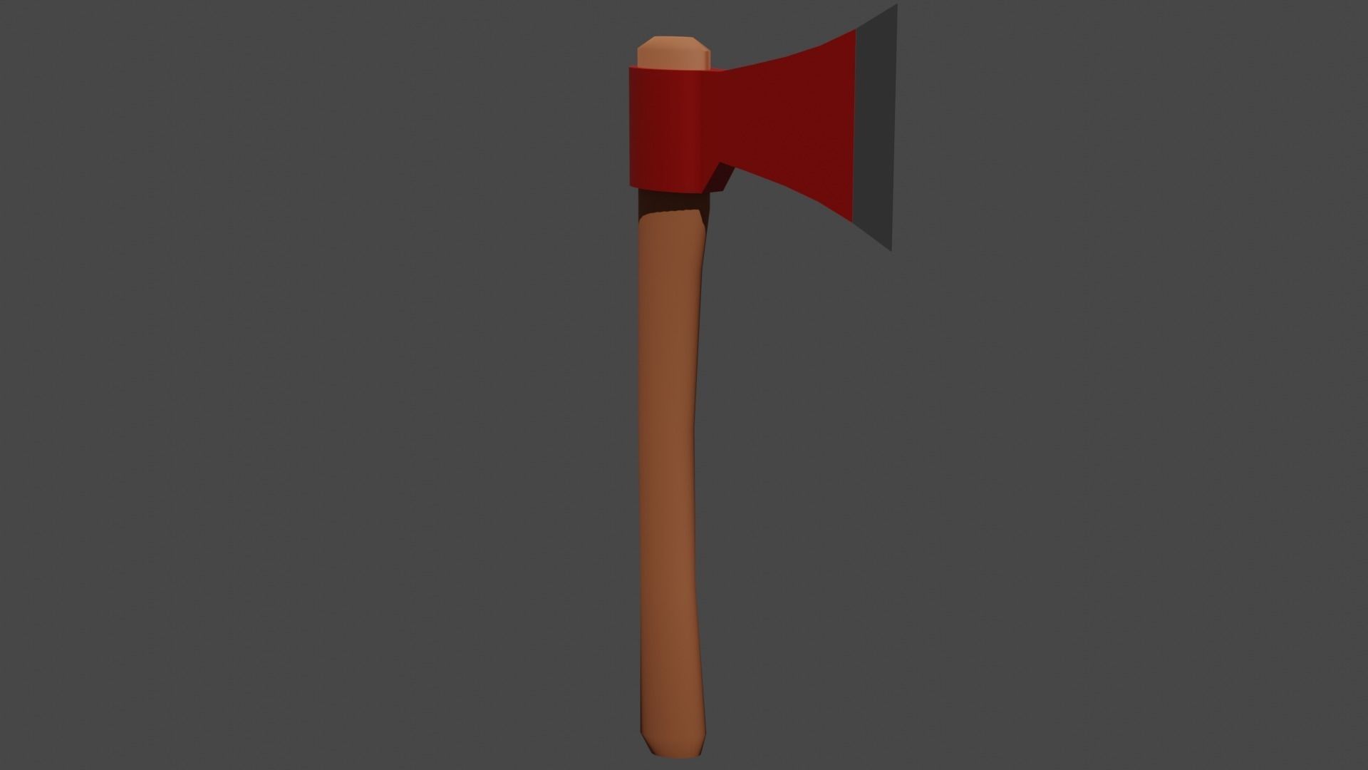 Low poly Axe Free 3D model_1
