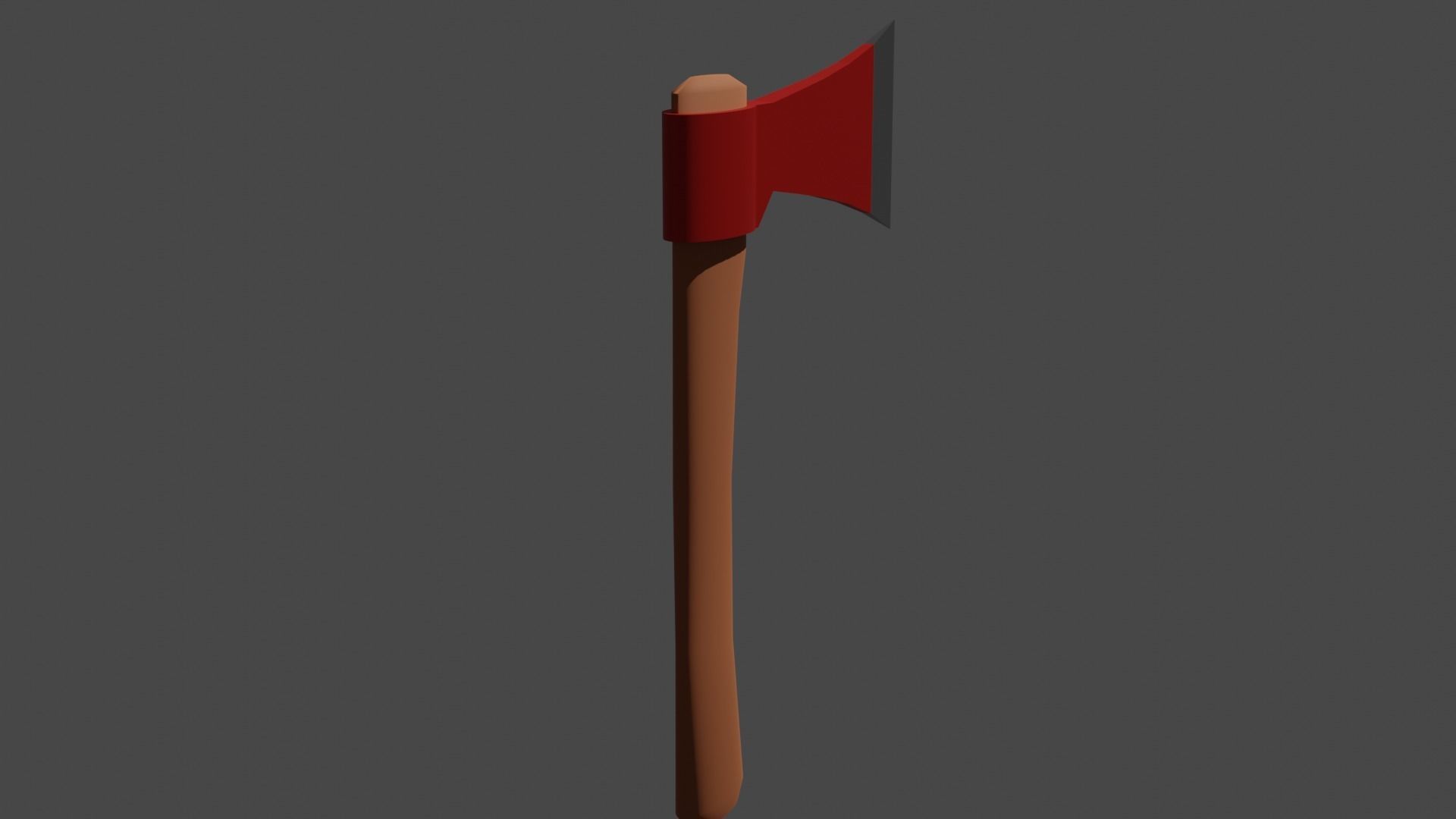Low poly Axe Free 3D model_2