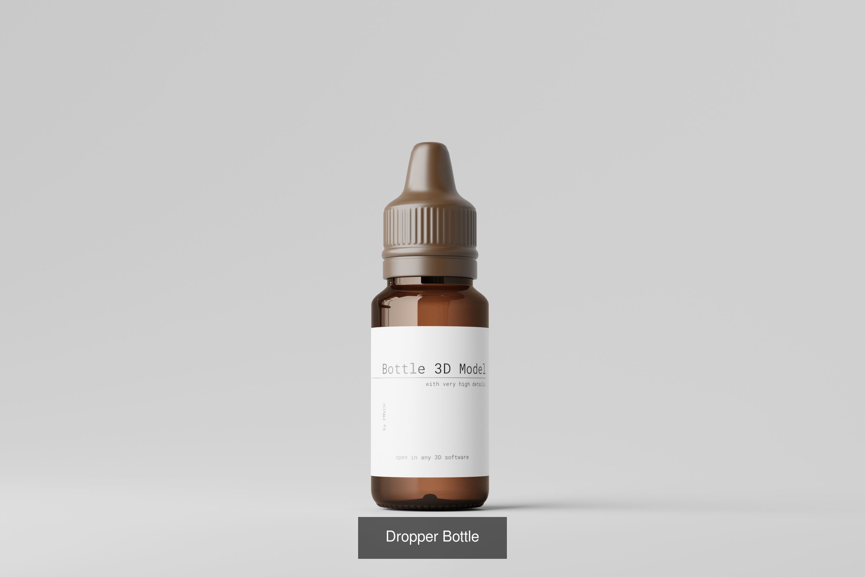 Cosmetic or Medicine Bottle Bundle 3D Model Collection_3