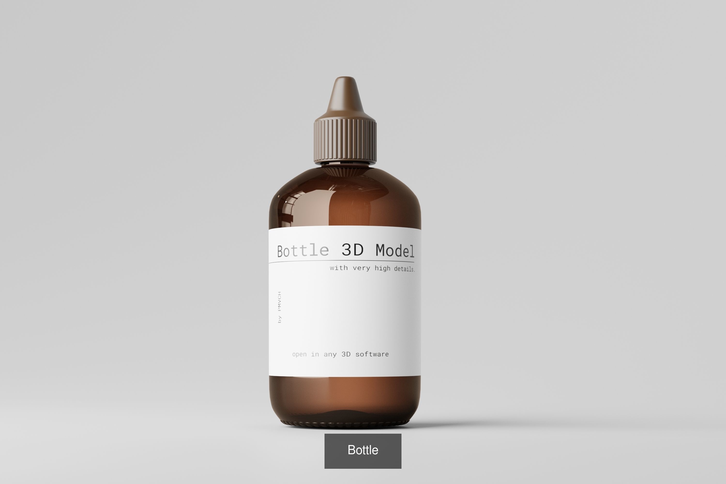 Cosmetic or Medicine Bottle Bundle 3D Model Collection_15