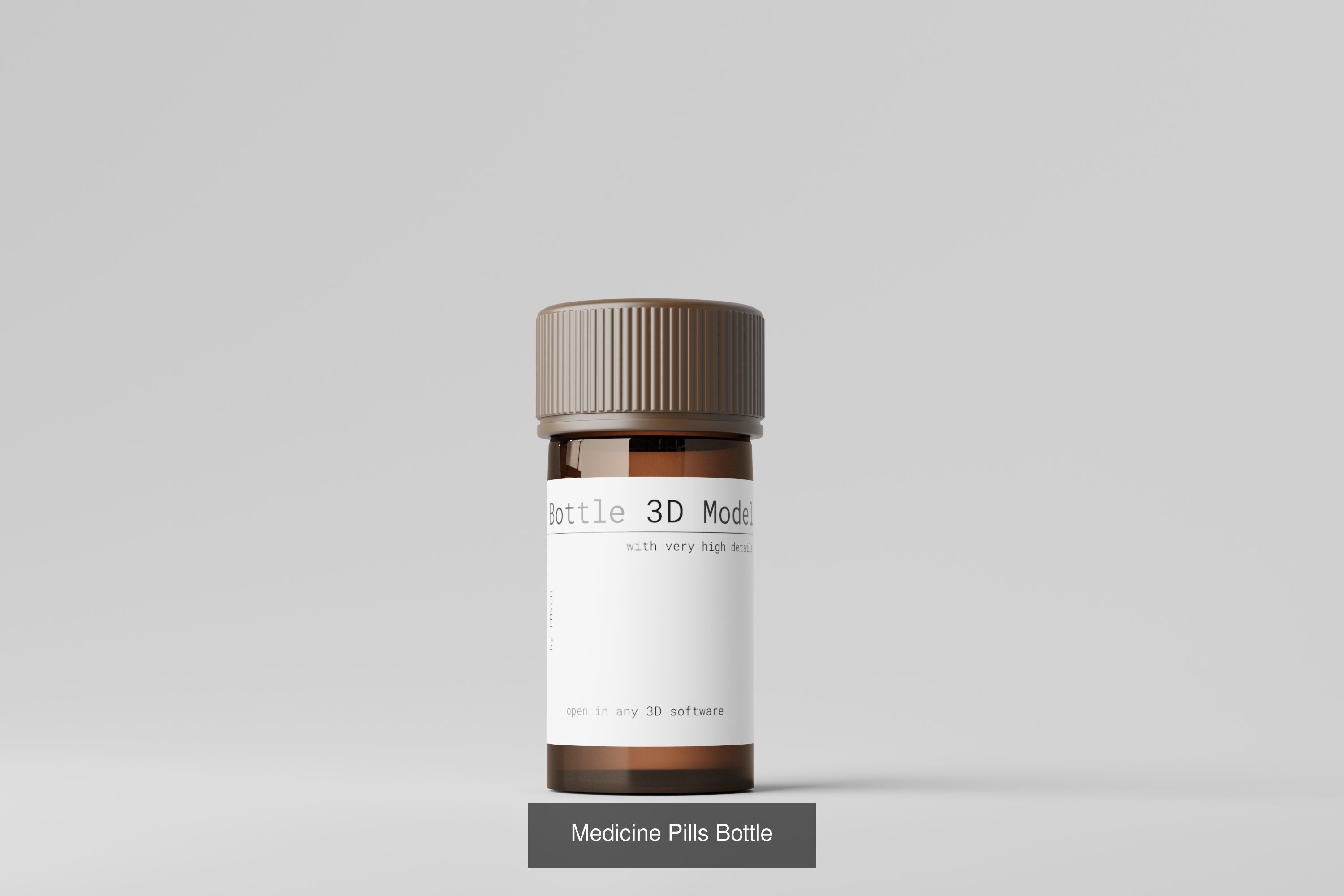 Cosmetic or Medicine Bottle Bundle 3D Model Collection_17