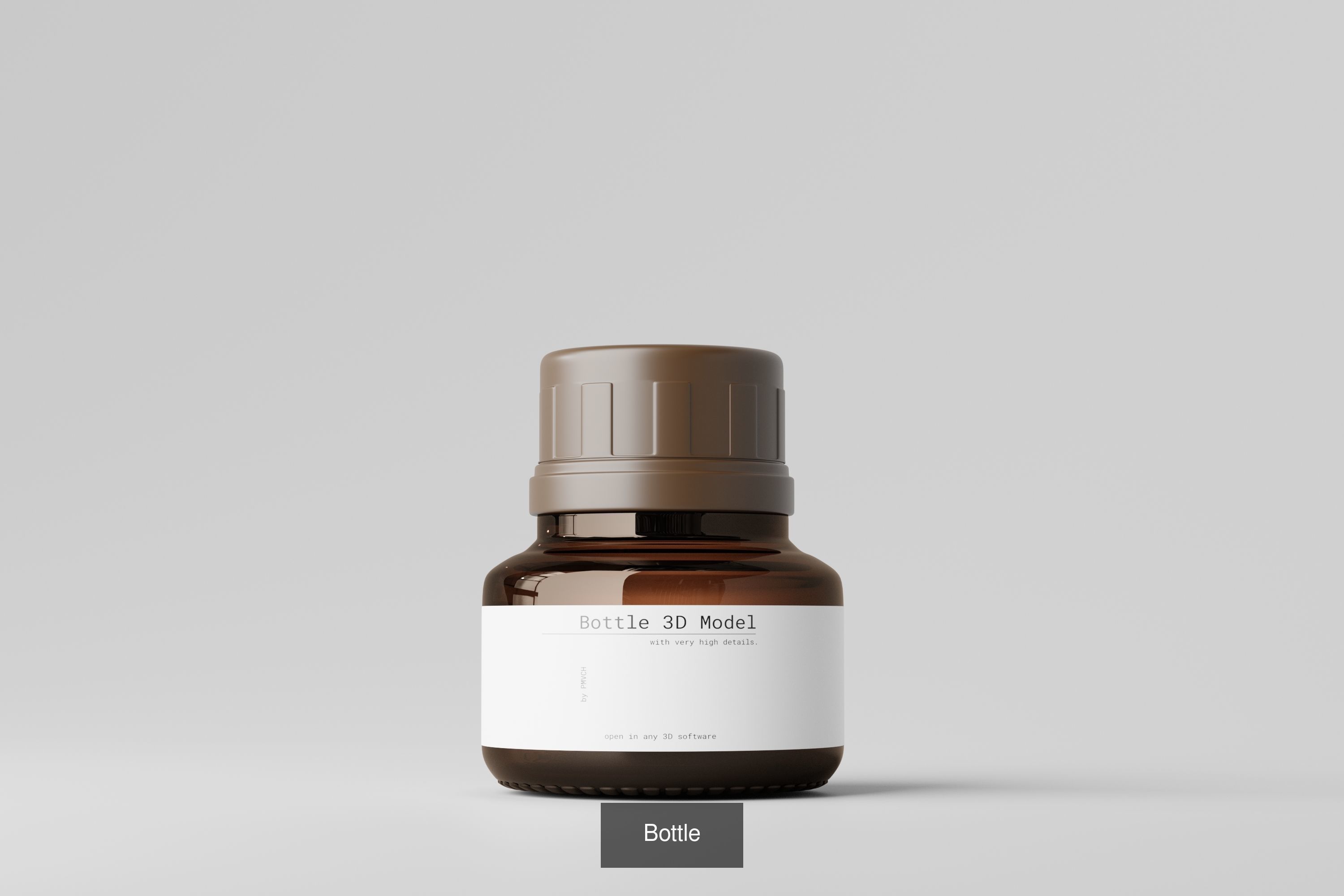 Cosmetic or Medicine Bottle Bundle 3D Model Collection_22