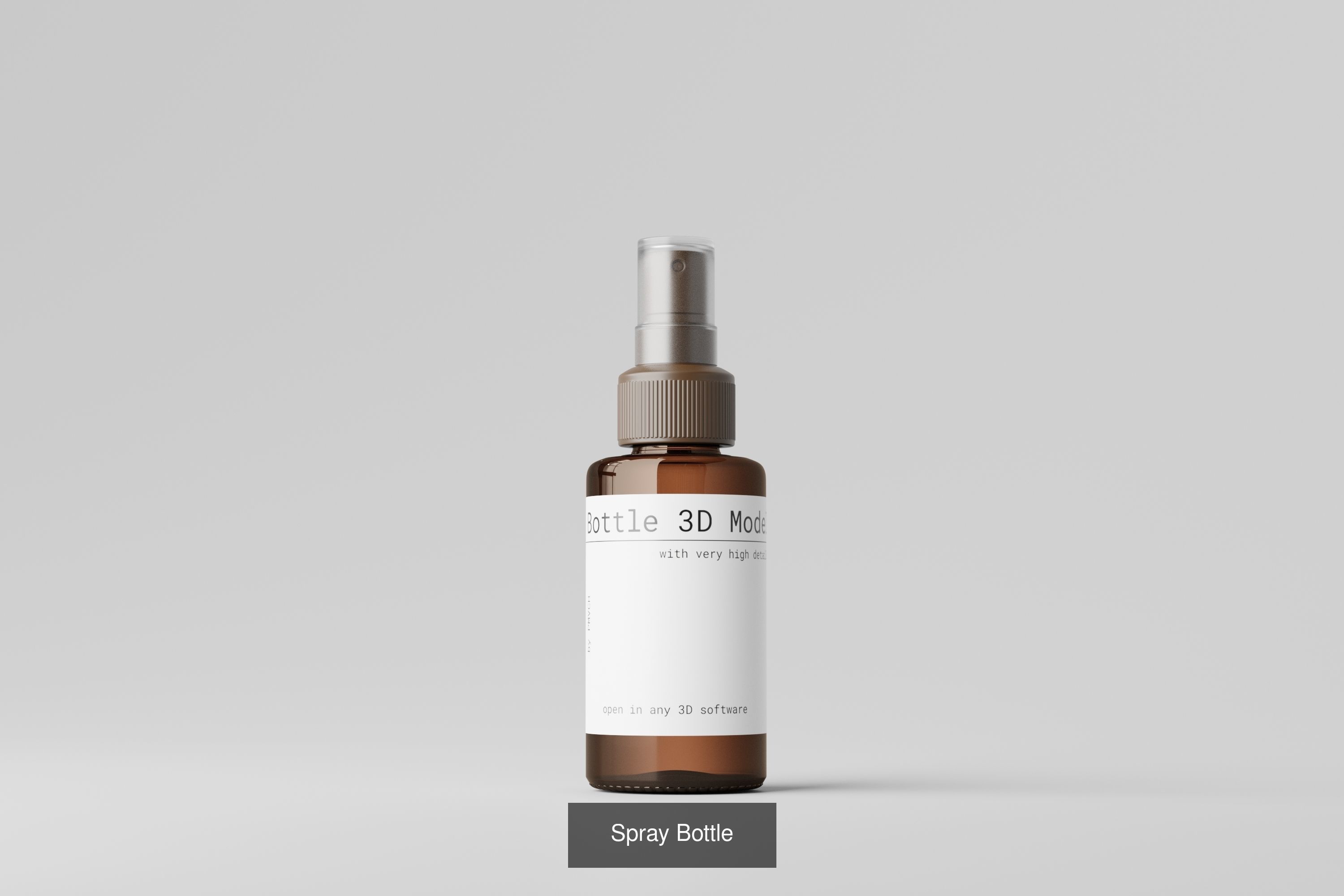 Cosmetic or Medicine Bottle Bundle 3D Model Collection_16