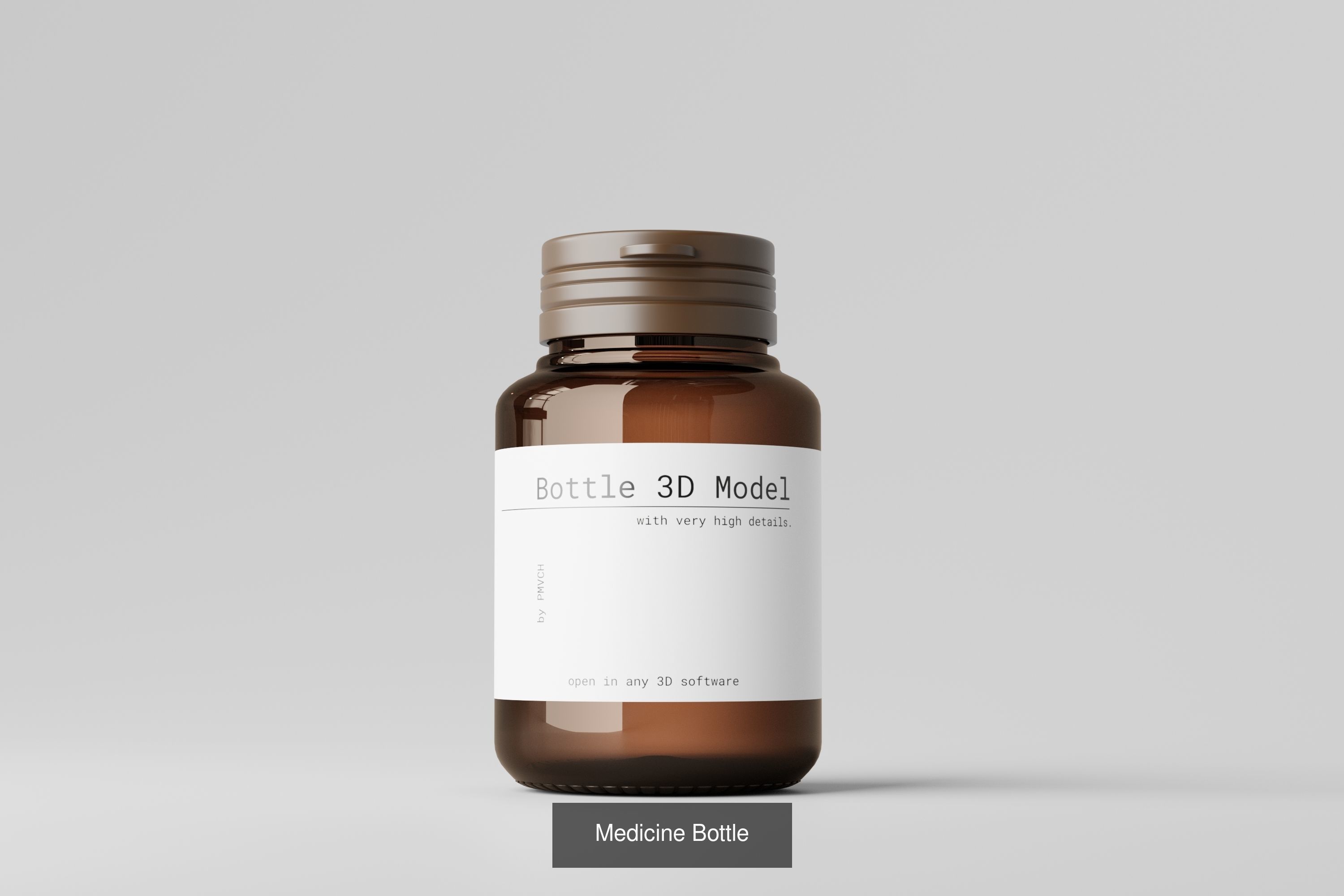 Cosmetic or Medicine Bottle Bundle 3D Model Collection_11