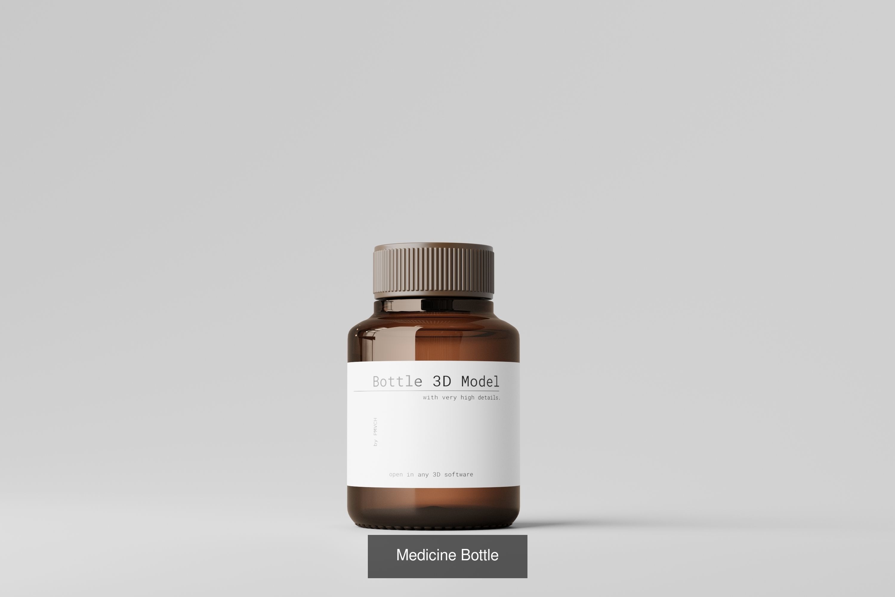 Cosmetic or Medicine Bottle Bundle 3D Model Collection_12