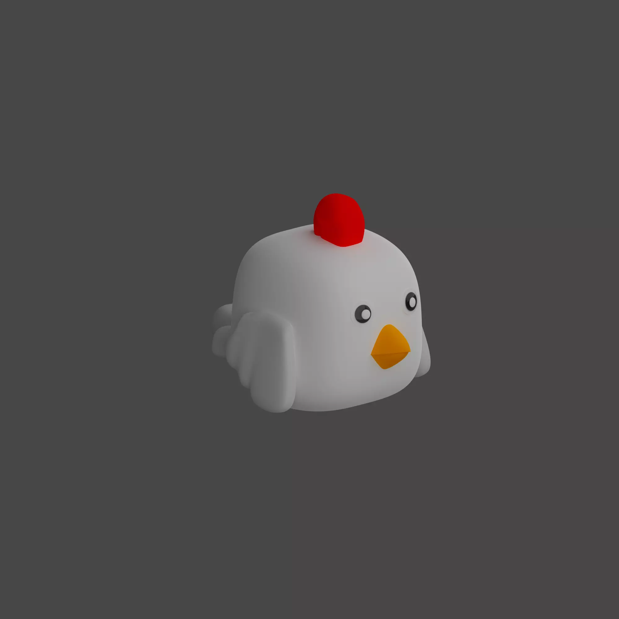Cartoon Chicken Low-poly 3D model Low-poly 3D model