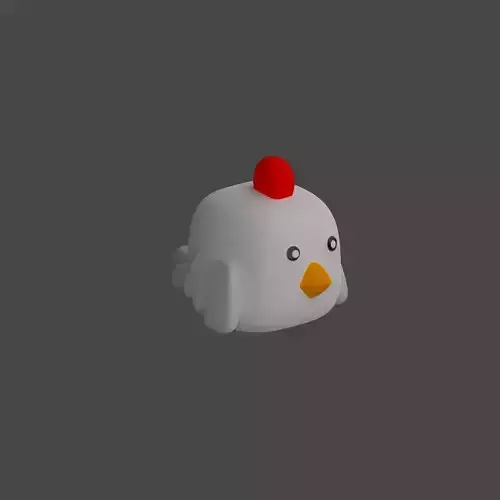 Cartoon Chicken Low-poly 3D model