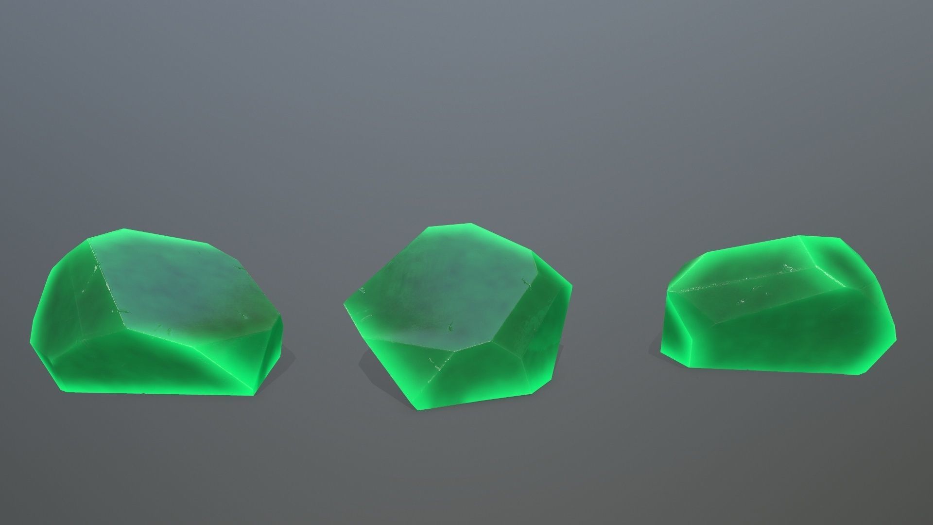 Crystal Set of gemstones Low-poly 3D model_10