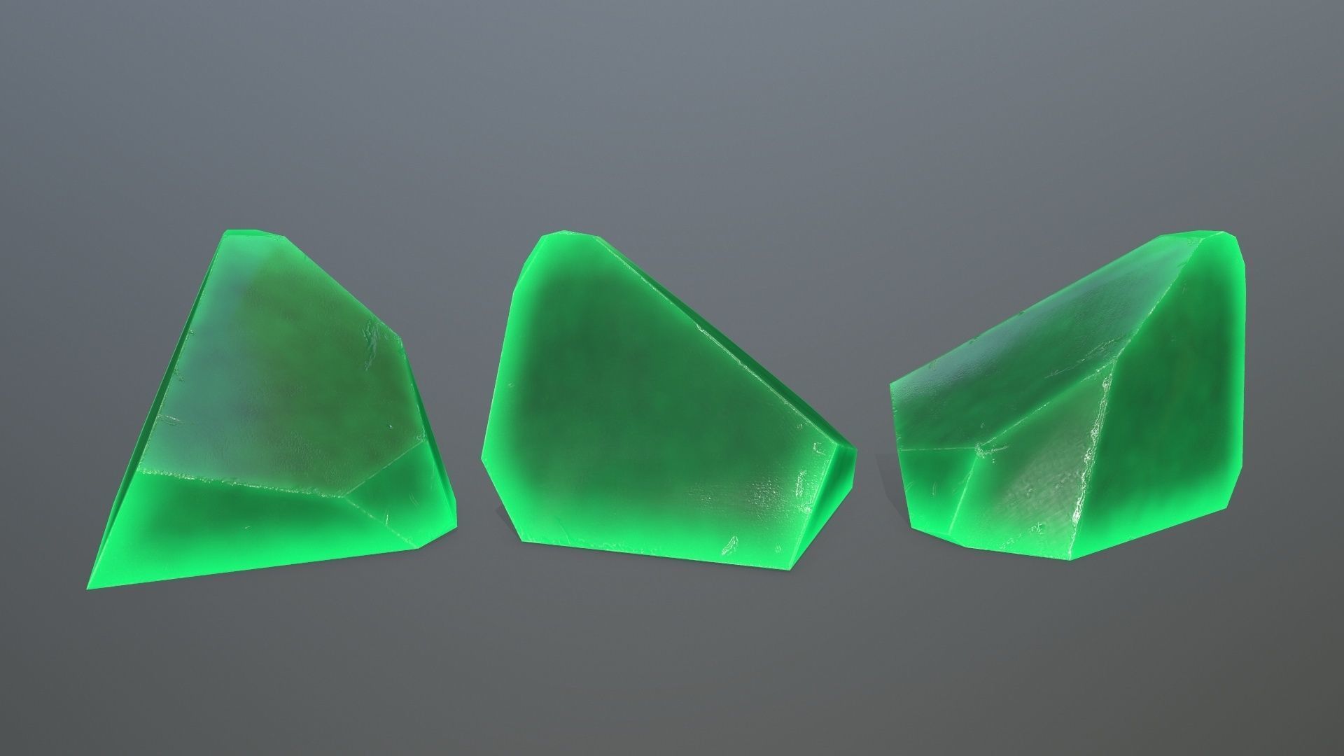 Crystal Set of gemstones Low-poly 3D model_5